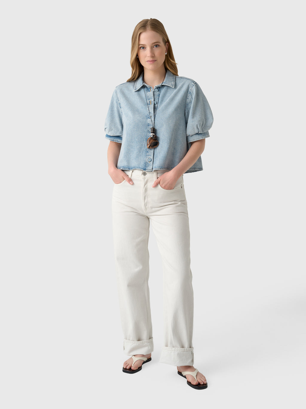 Frame Women's The Billow Sleeve Shirt - Saint Bernard