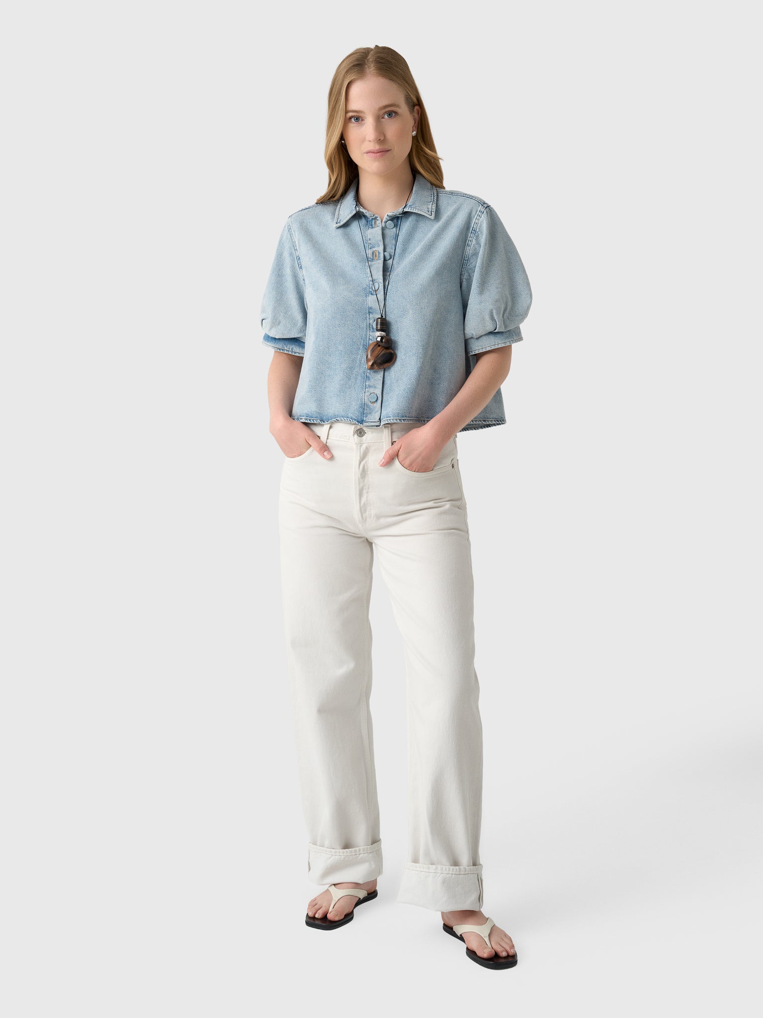 Frame Women's The Billow Sleeve Shirt - Saint Bernard