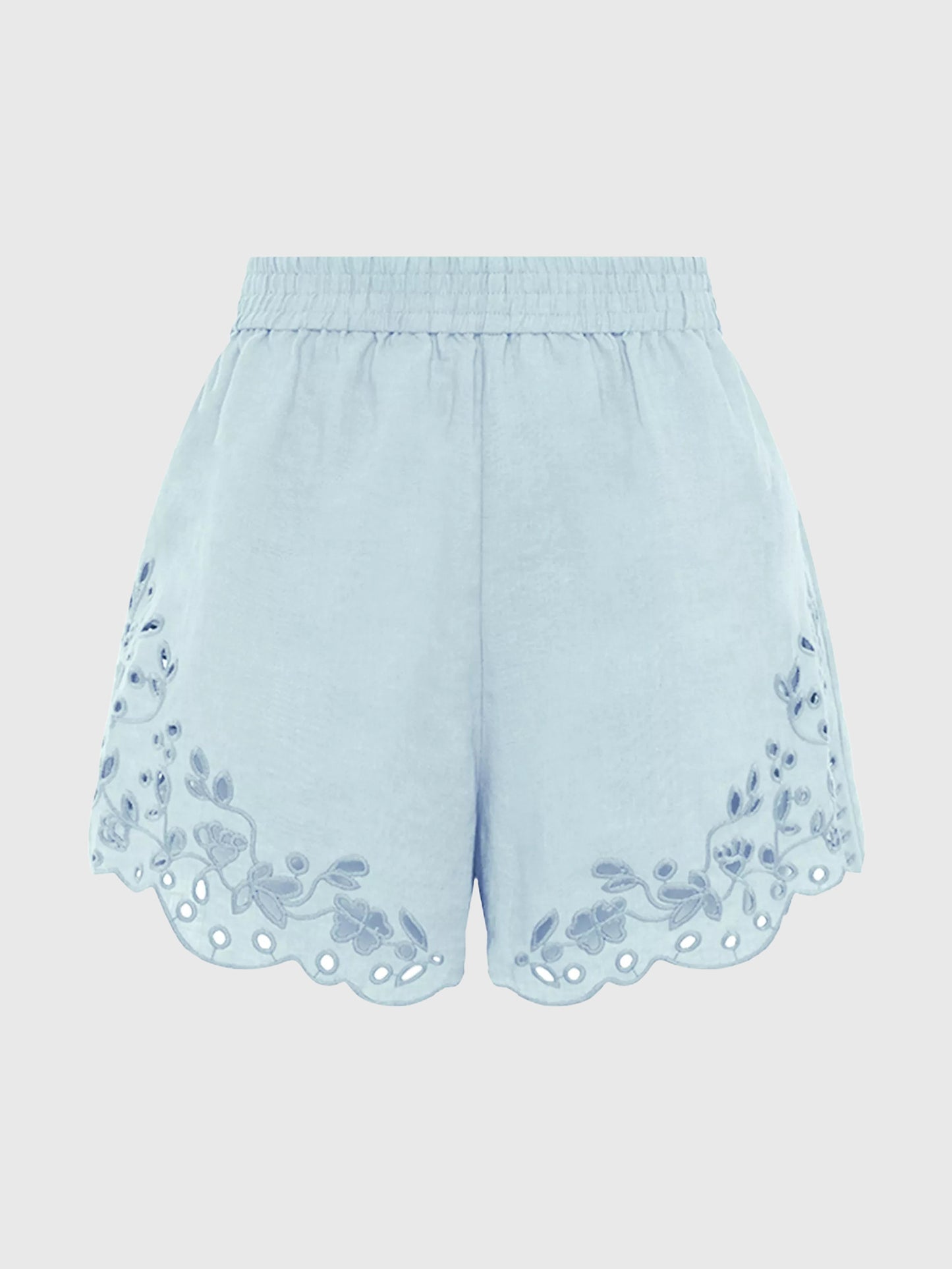 Peony Women's Memoir Embroidered Short - Saint Bernard