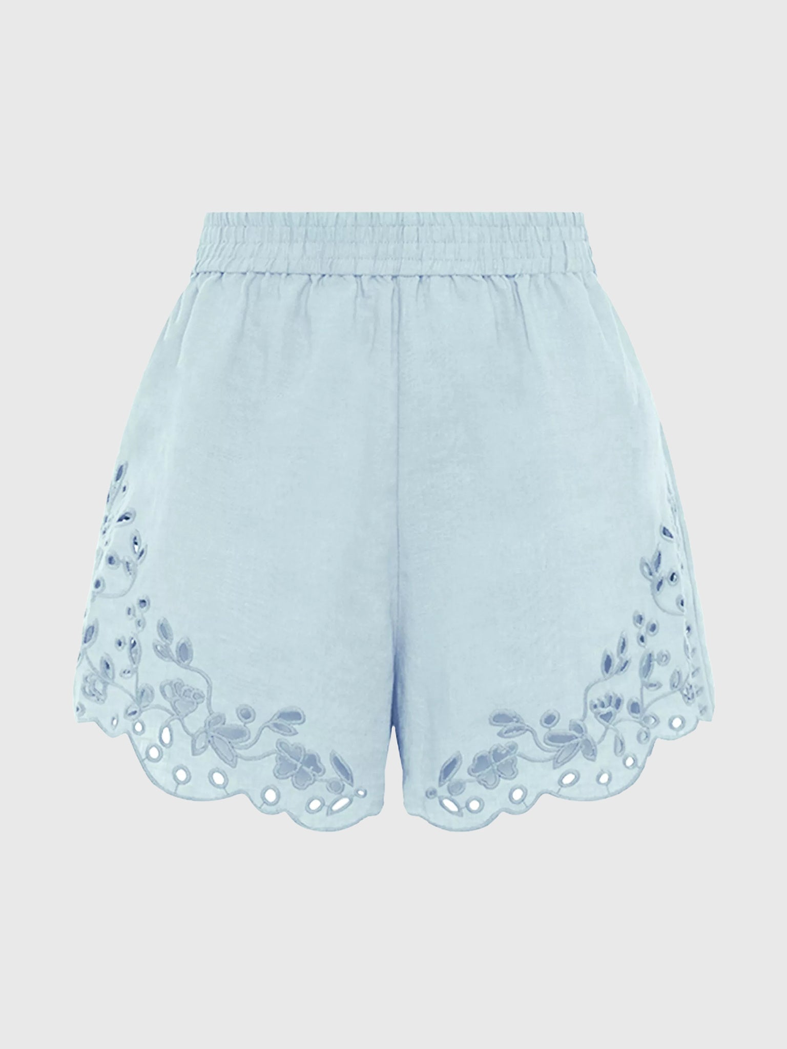 Peony Women's Memoir Embroidered Short - Saint Bernard