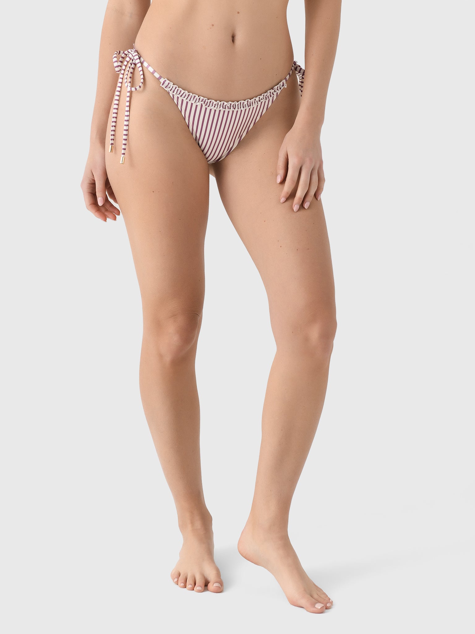Peony Women's Ruffle Essential String Bikini Bottom - Saint Bernard