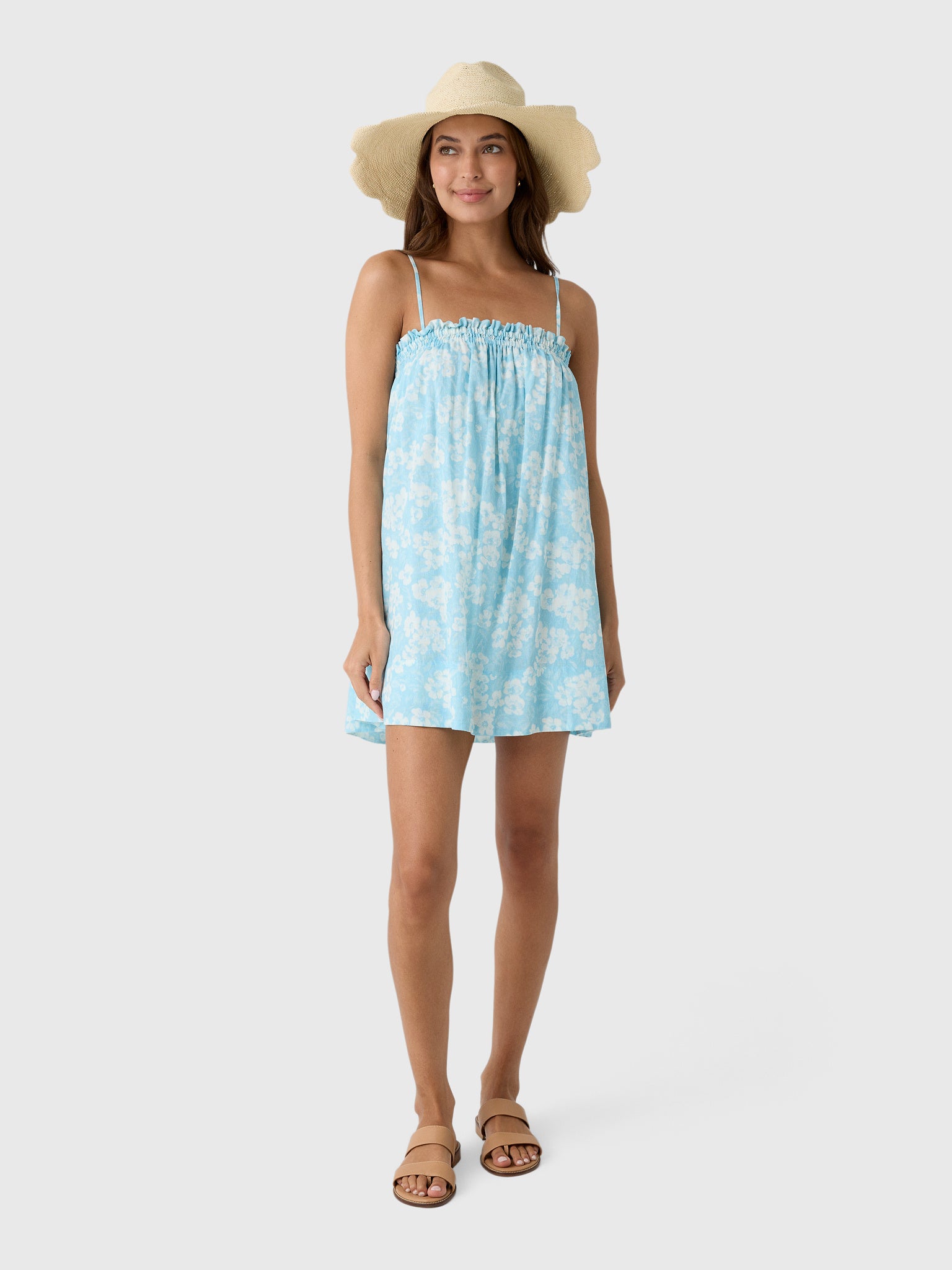 Peony Women's Ruched Mini Dress - Saint Bernard