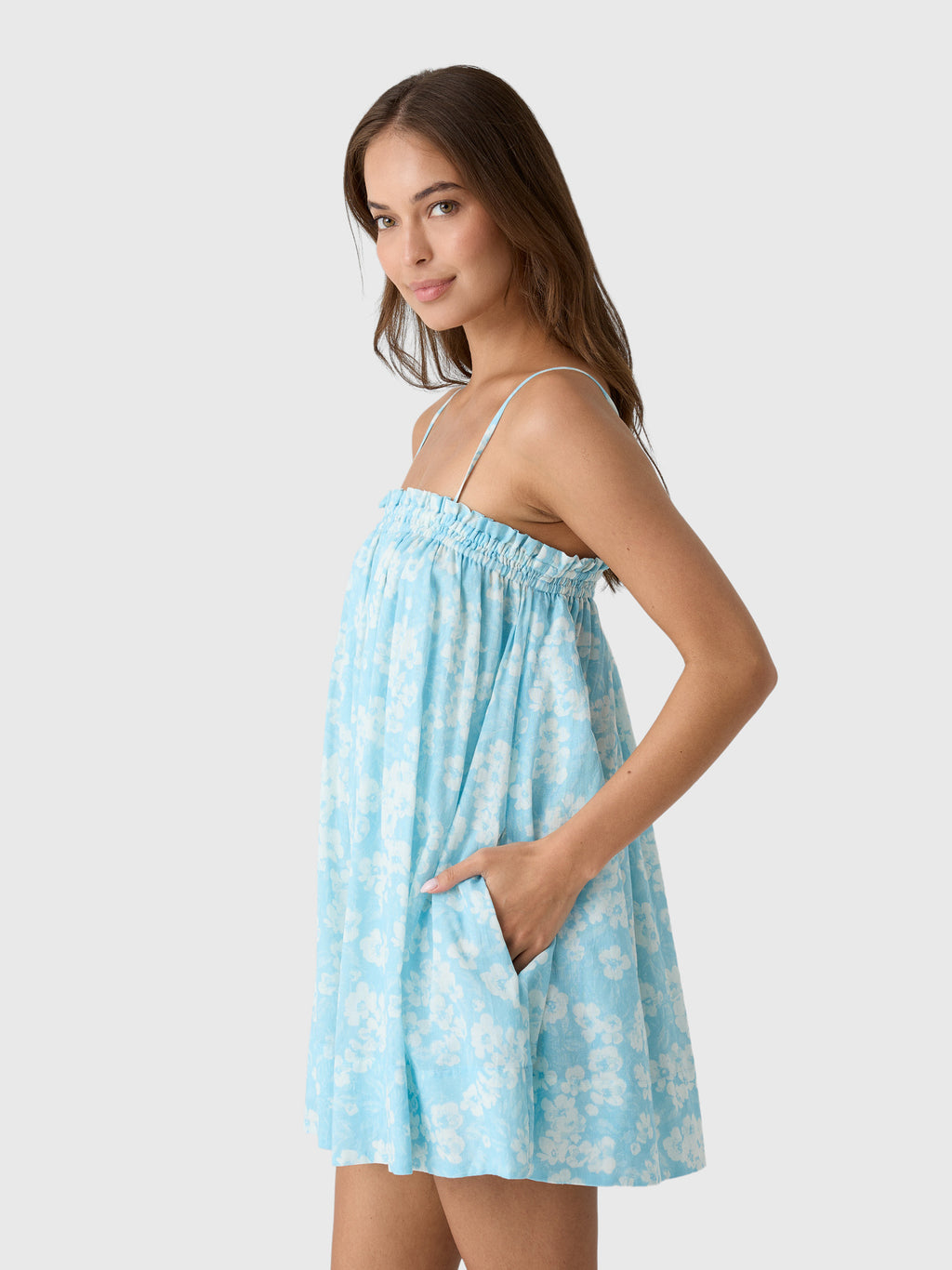 Peony Women's Ruched Mini Dress - Saint Bernard