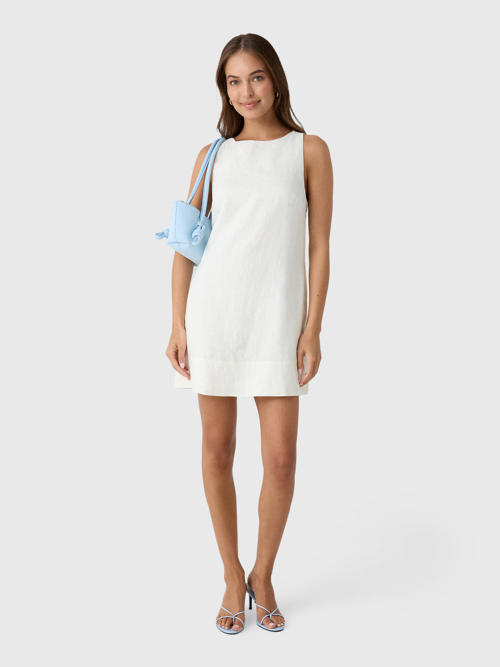 Peony Women's Embroidered Keyhole Mini Dress - Saint Bernard