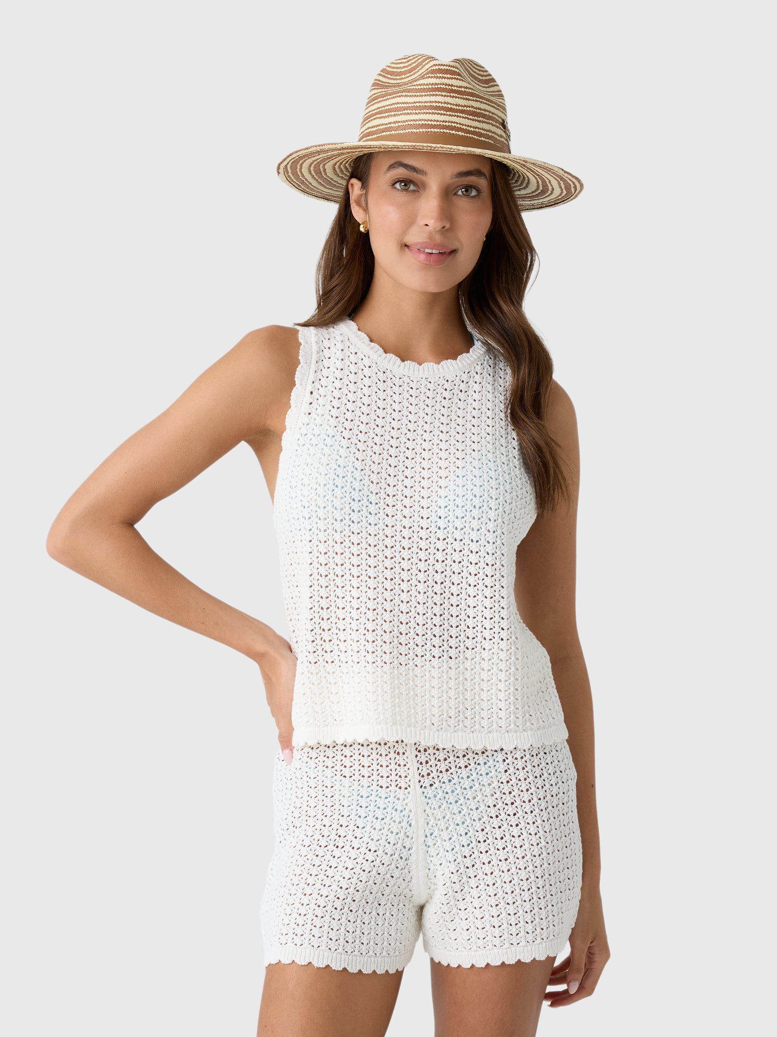 Peony Women's Pointelle Top - Saint Bernard
