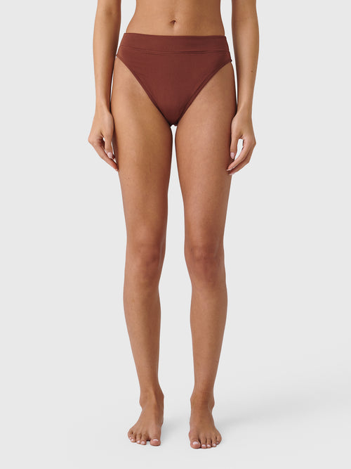 Peony Women's Mid High Cut Bikini Bottom
