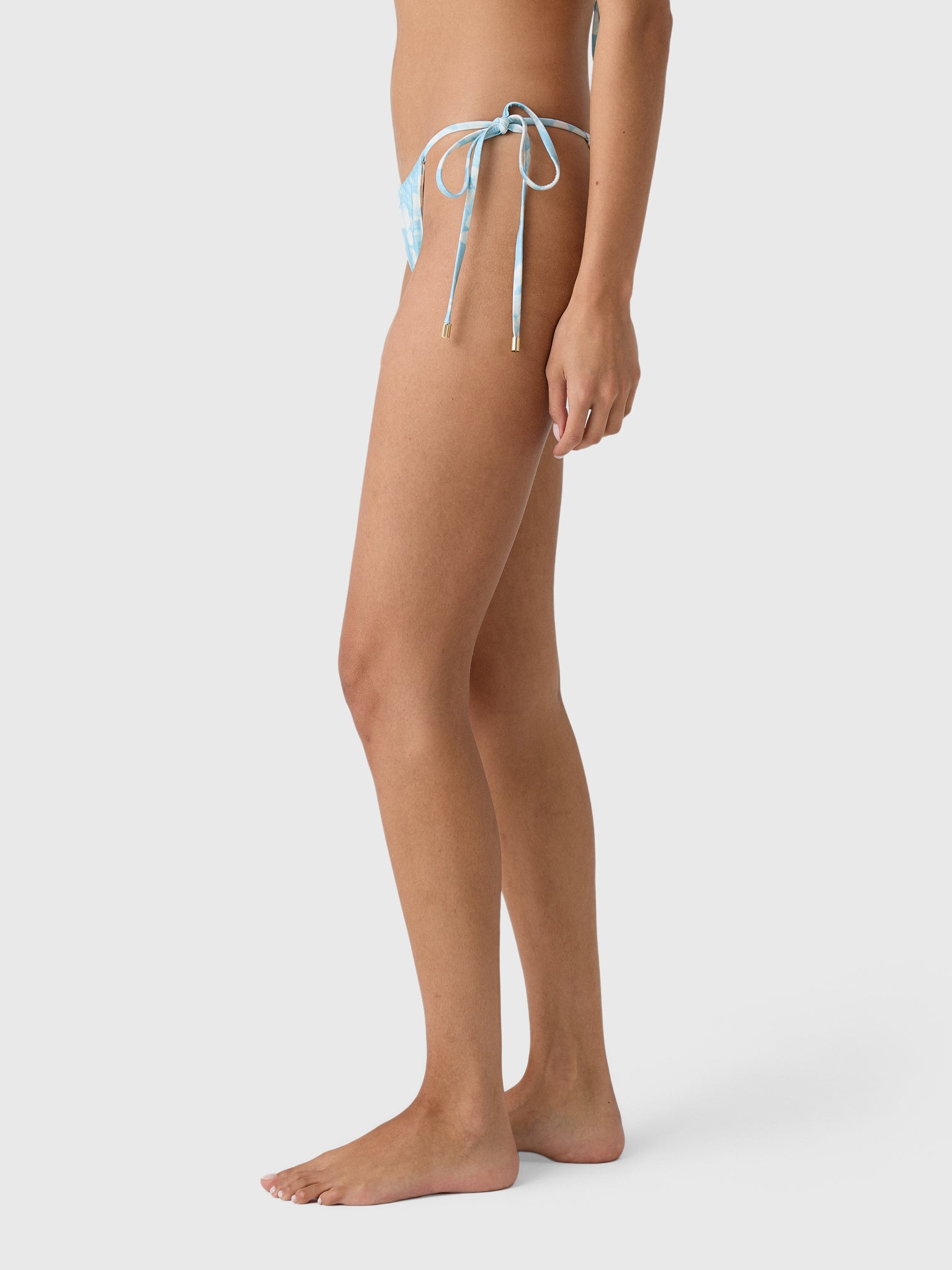 Peony Women's Ruched Channel String Bikini Bottom - Saint Bernard