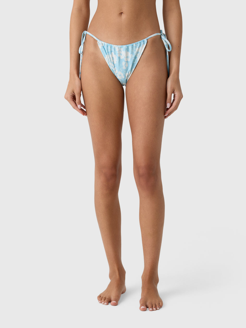 Peony Women's Ruched Channel String Bikini Bottom - Saint Bernard