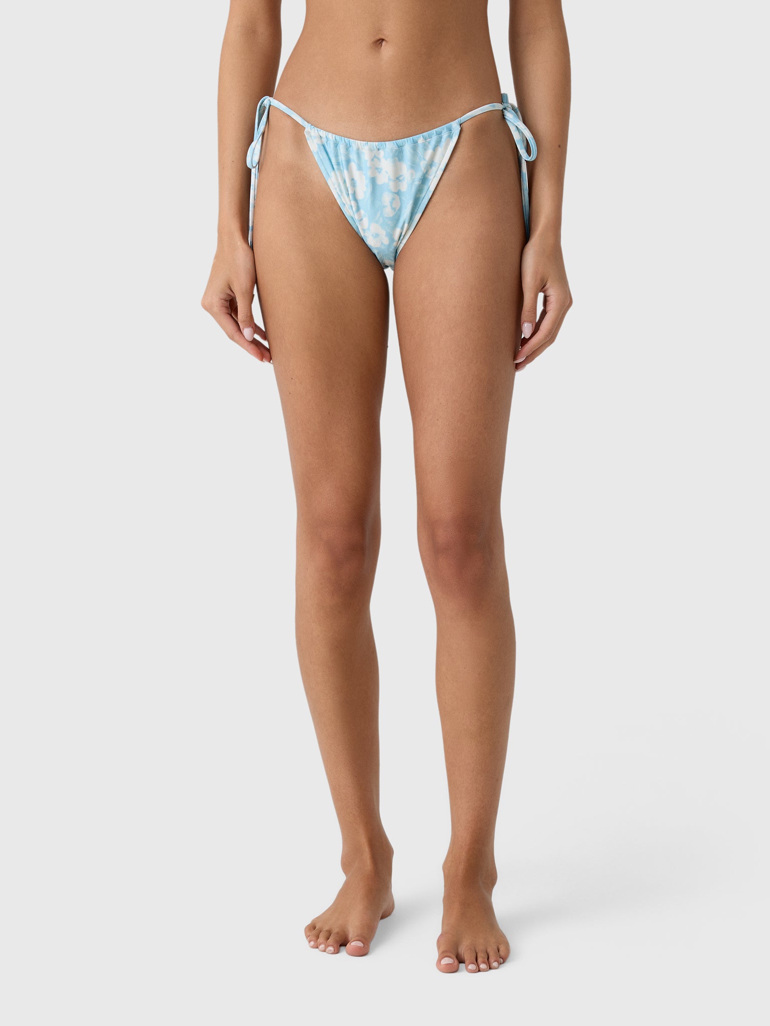 Peony Women's Ruched Channel String Bikini Bottom - Saint Bernard
