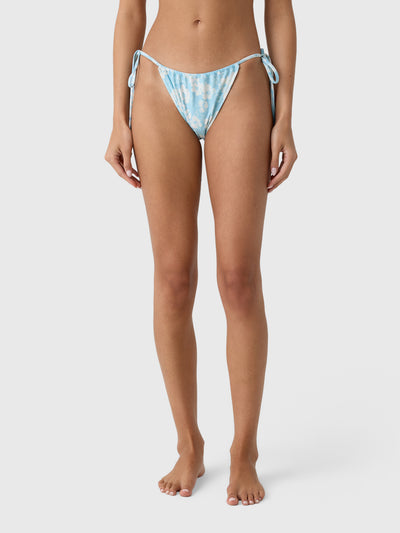 Peony Women's Ruched Channel String Bikini Bottom - Saint Bernard