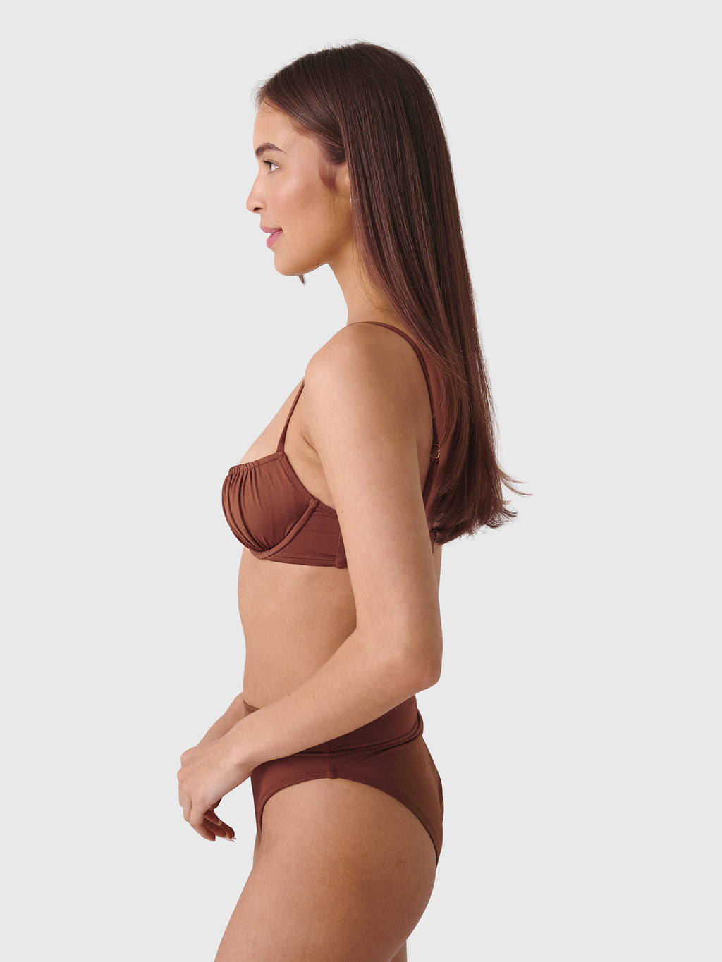 Peony Women's Everlasting Ruched Balconette Bikini Top - Saint Bernard