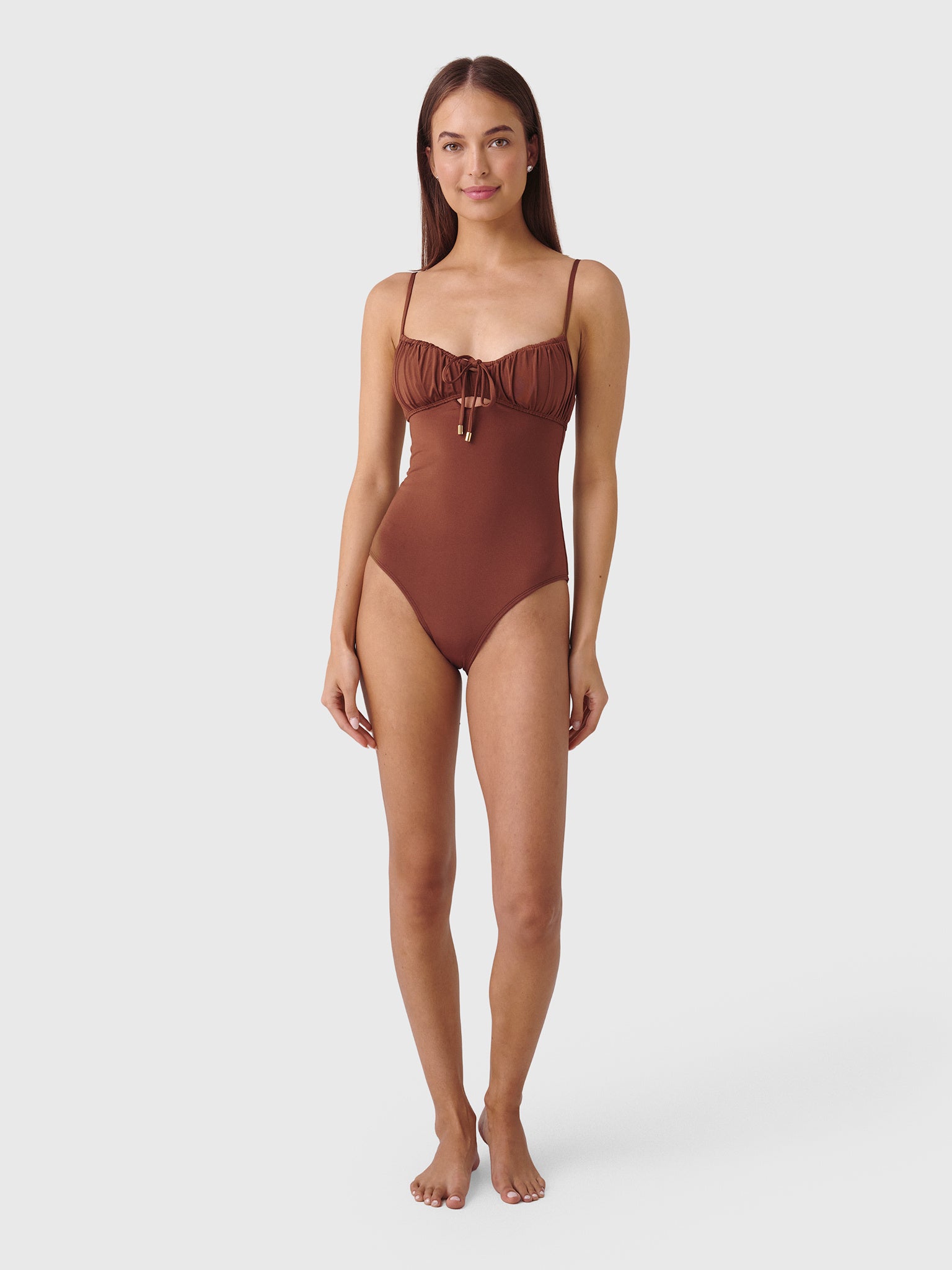 Peony Women's Solstice Ruched One-Piece Swimsuit - Saint Bernard