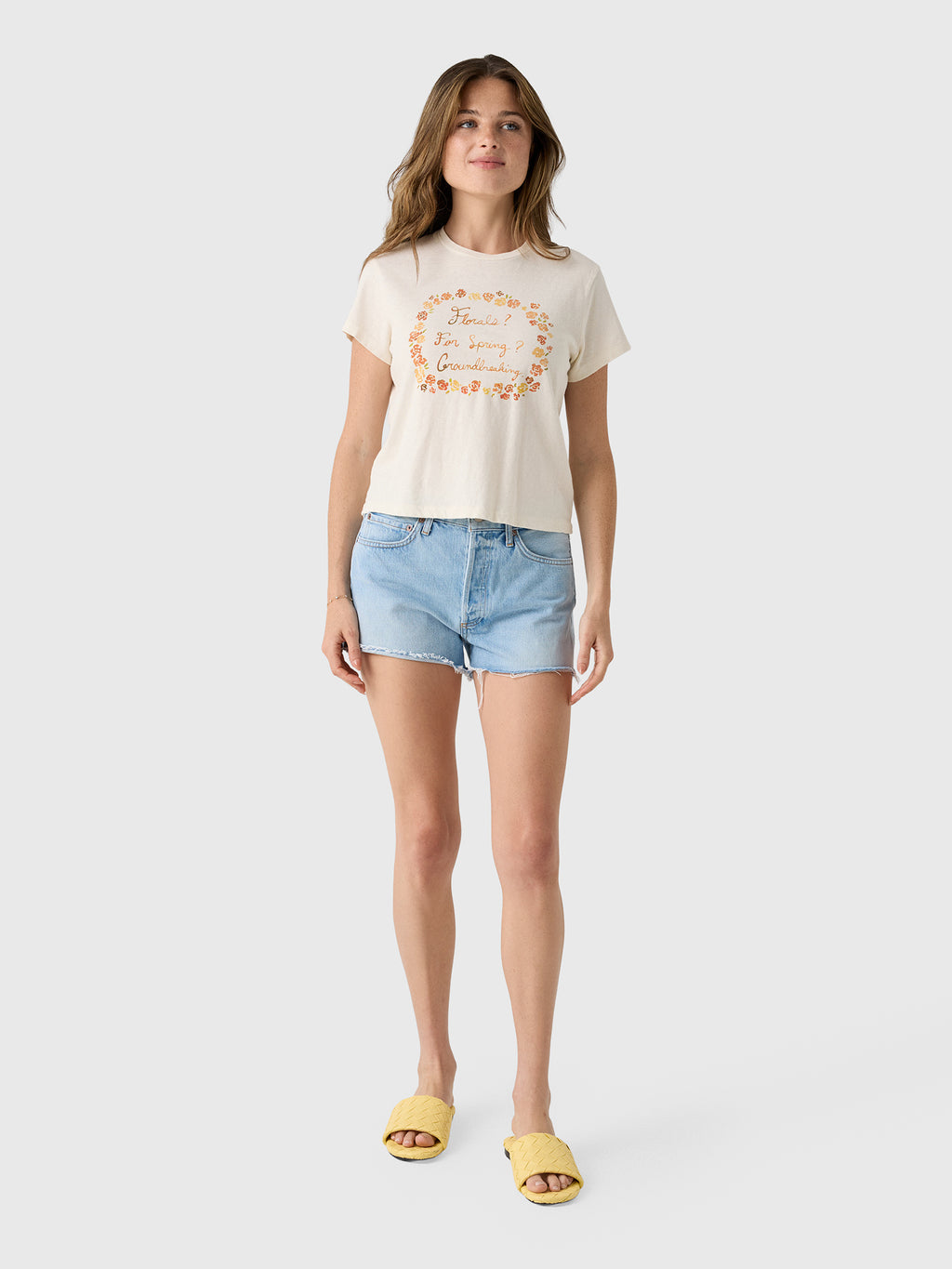 Re/Done Women's Florals 1950s Boxy Tee - Saint Bernard
