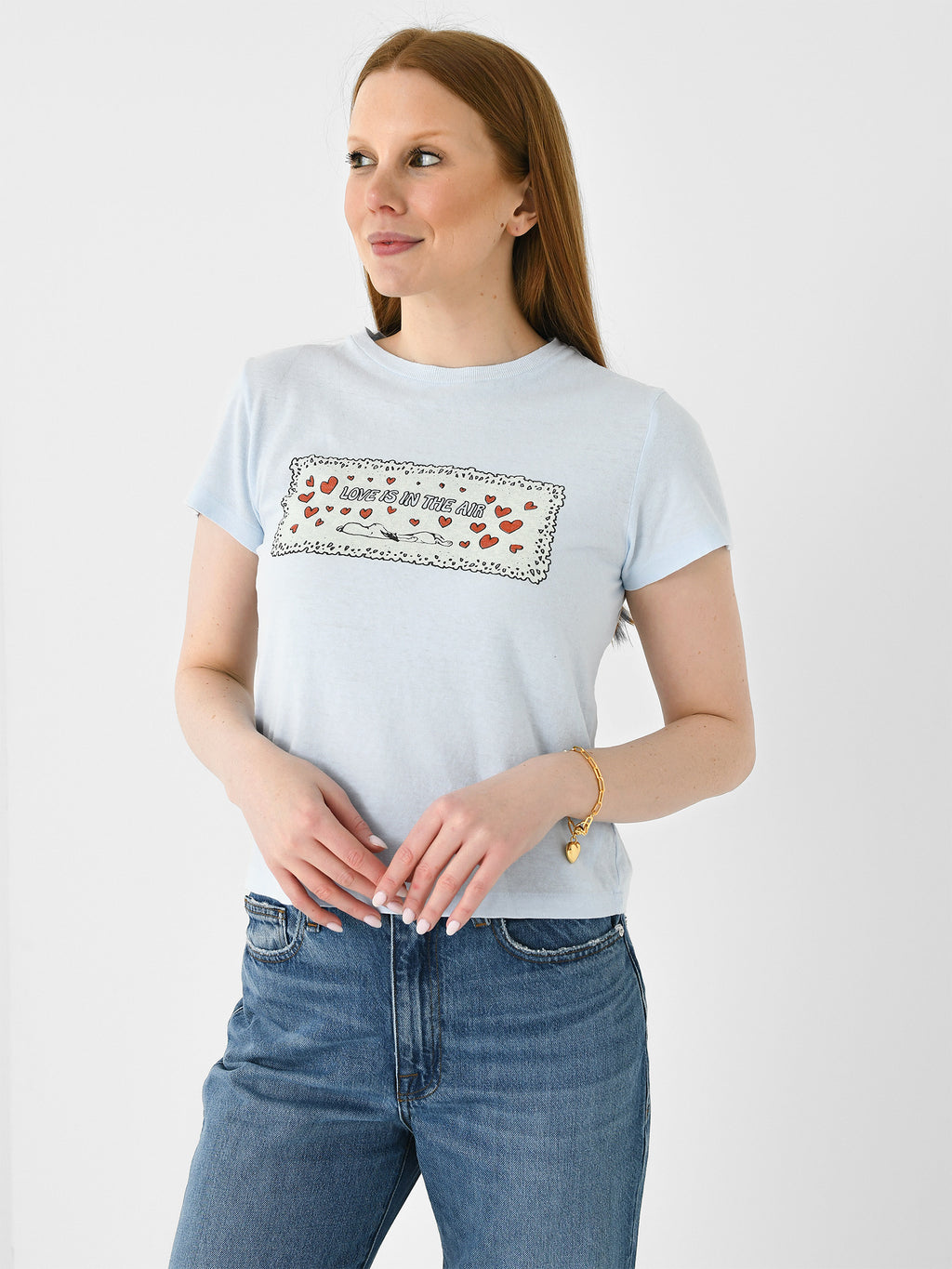 Re/Done Women's Snoopy Love Classic Tee - Saint Bernard