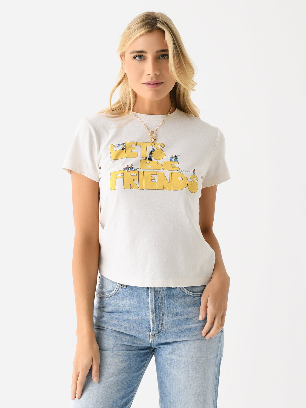 Re/Done Women's Let's Be Friends Classic Tee - Saint Bernard