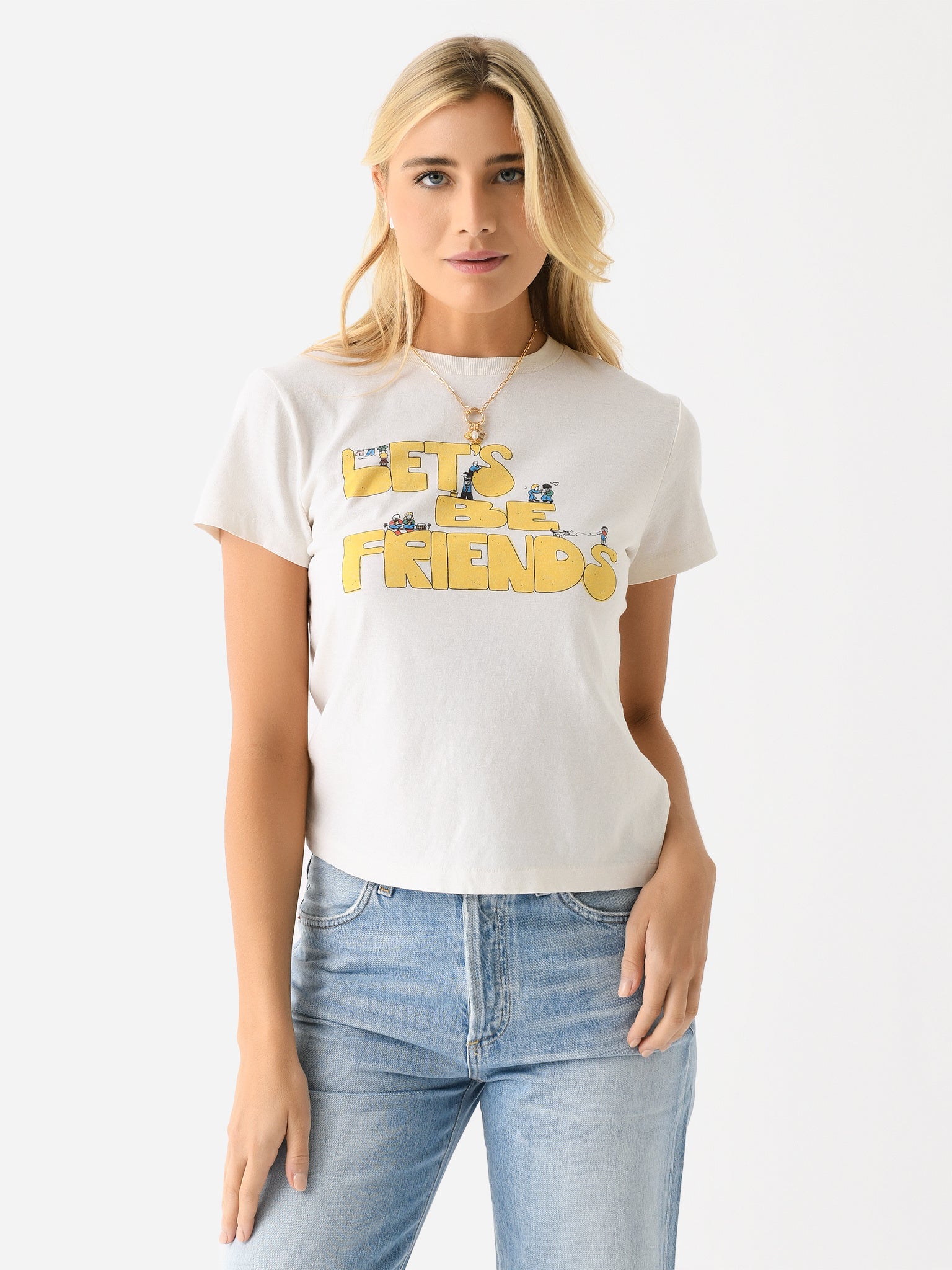 Re/Done Women's Let's Be Friends Classic Tee - Saint Bernard