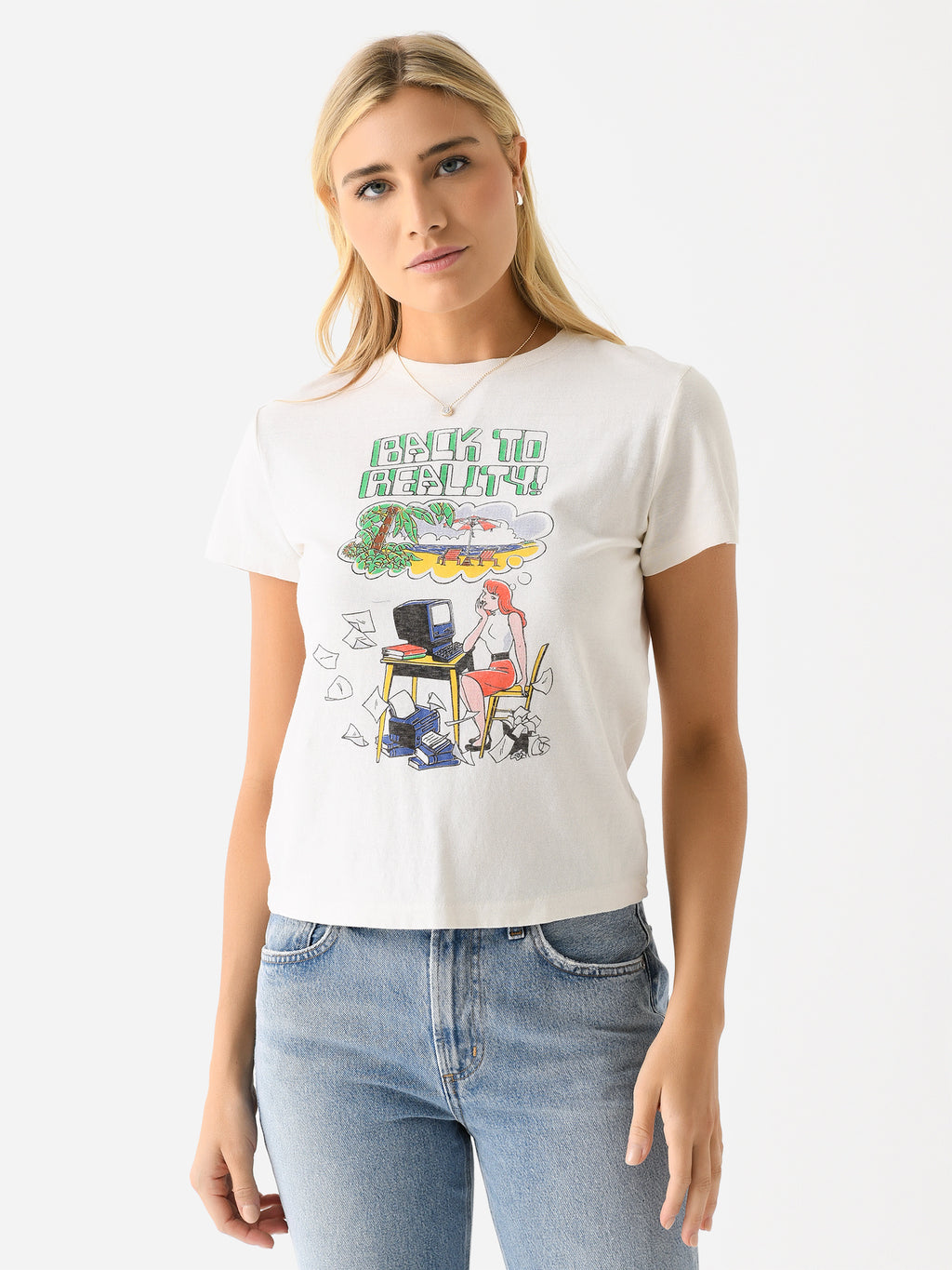 Re/Done Women's Back To Reality Classic Tee - Saint Bernard