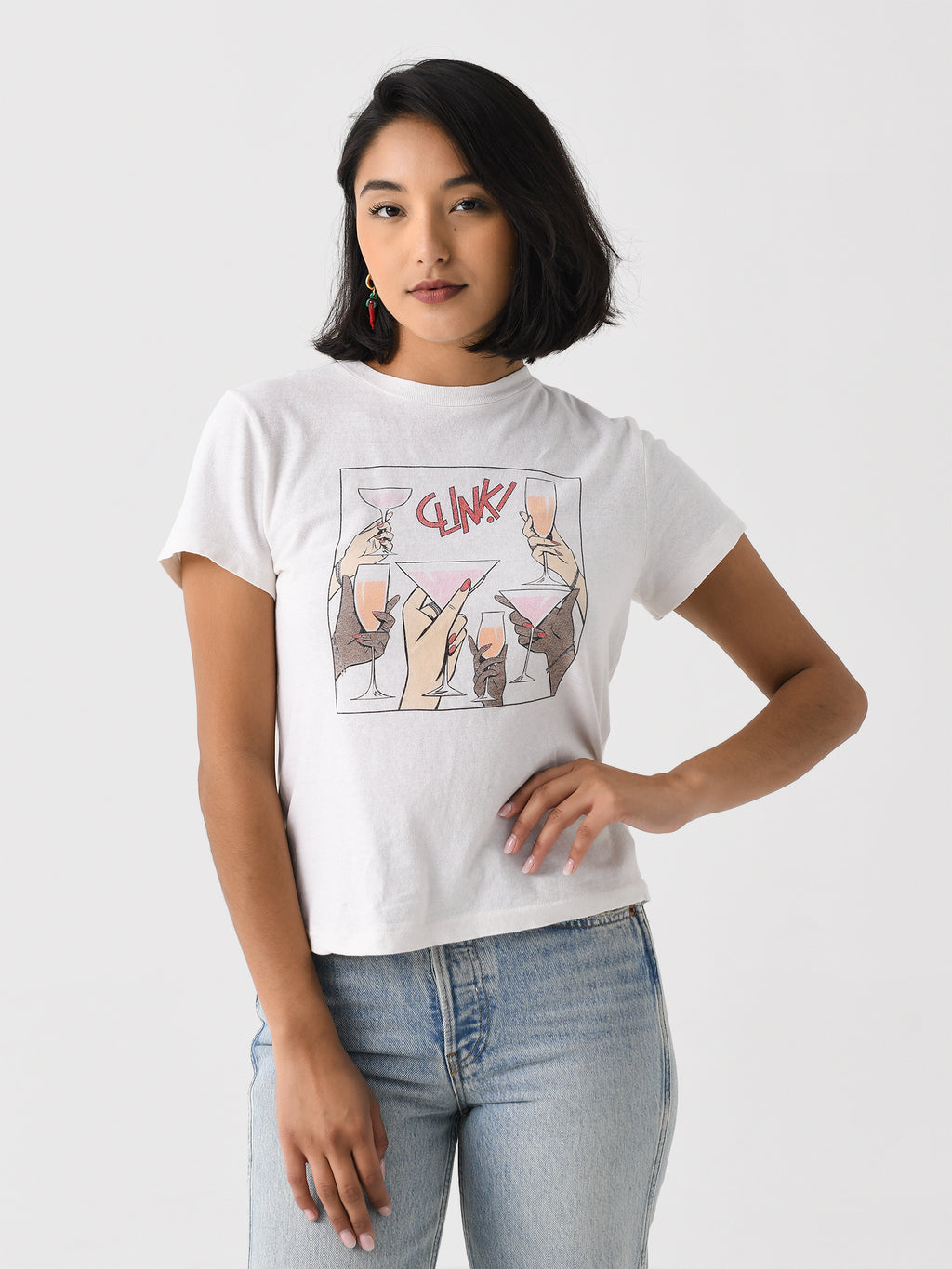 Re/Done Women's Cheers Classic Tee - Saint Bernard