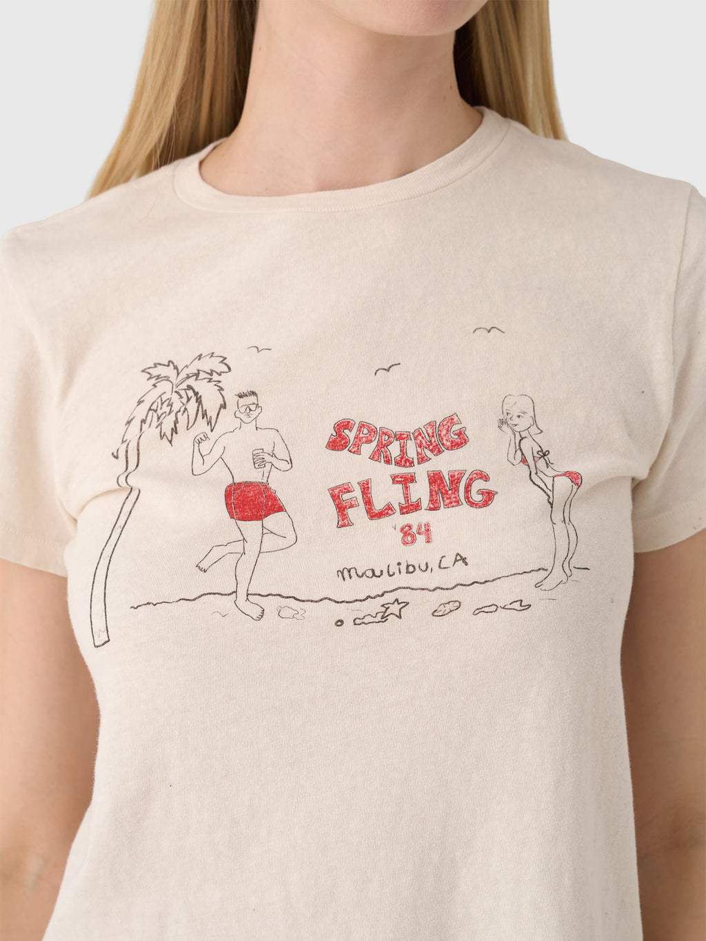Re/Done Women's Spring Fling Classic Tee - Saint Bernard