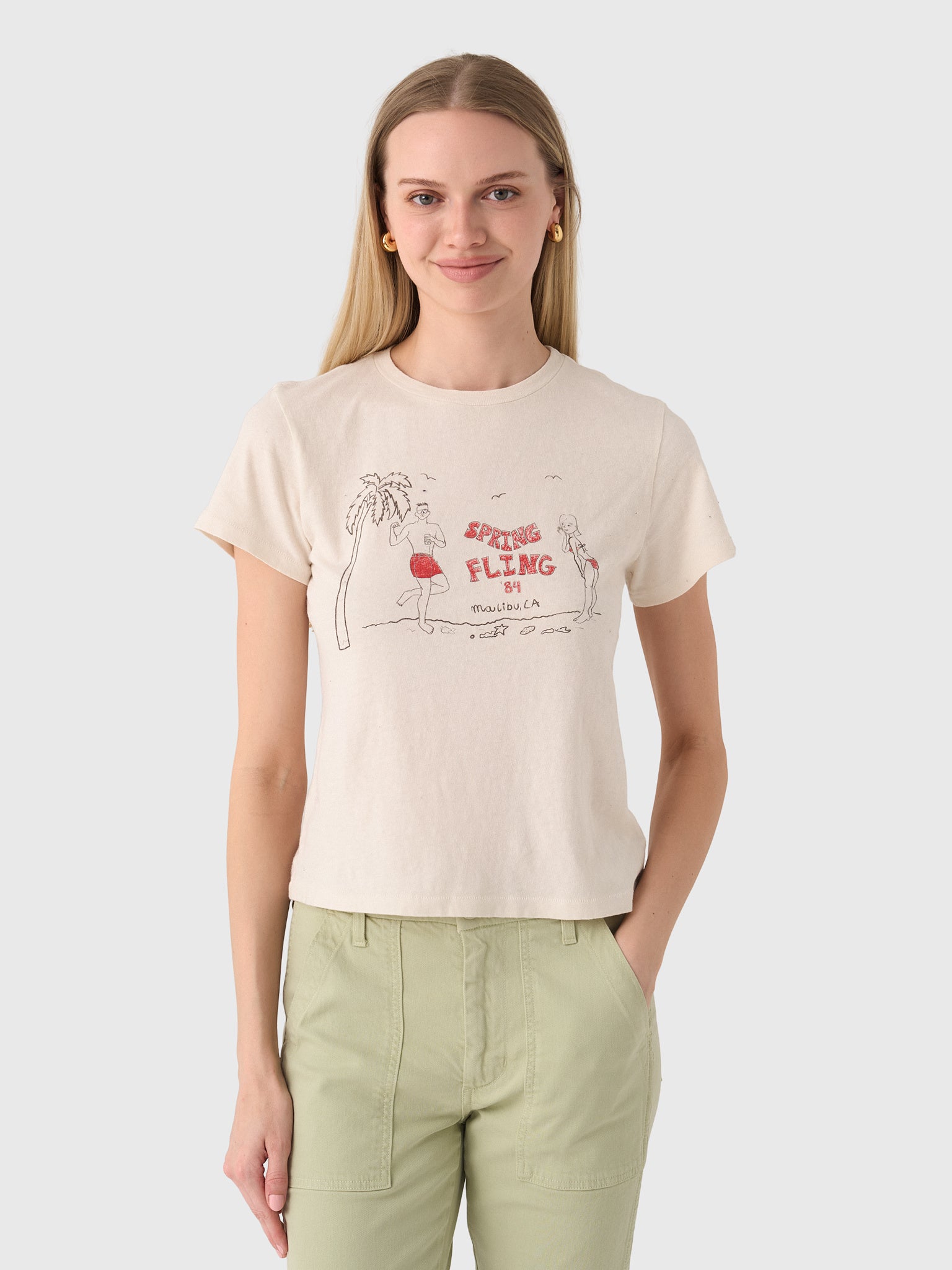 Re/Done Women's Spring Fling Classic Tee - Saint Bernard