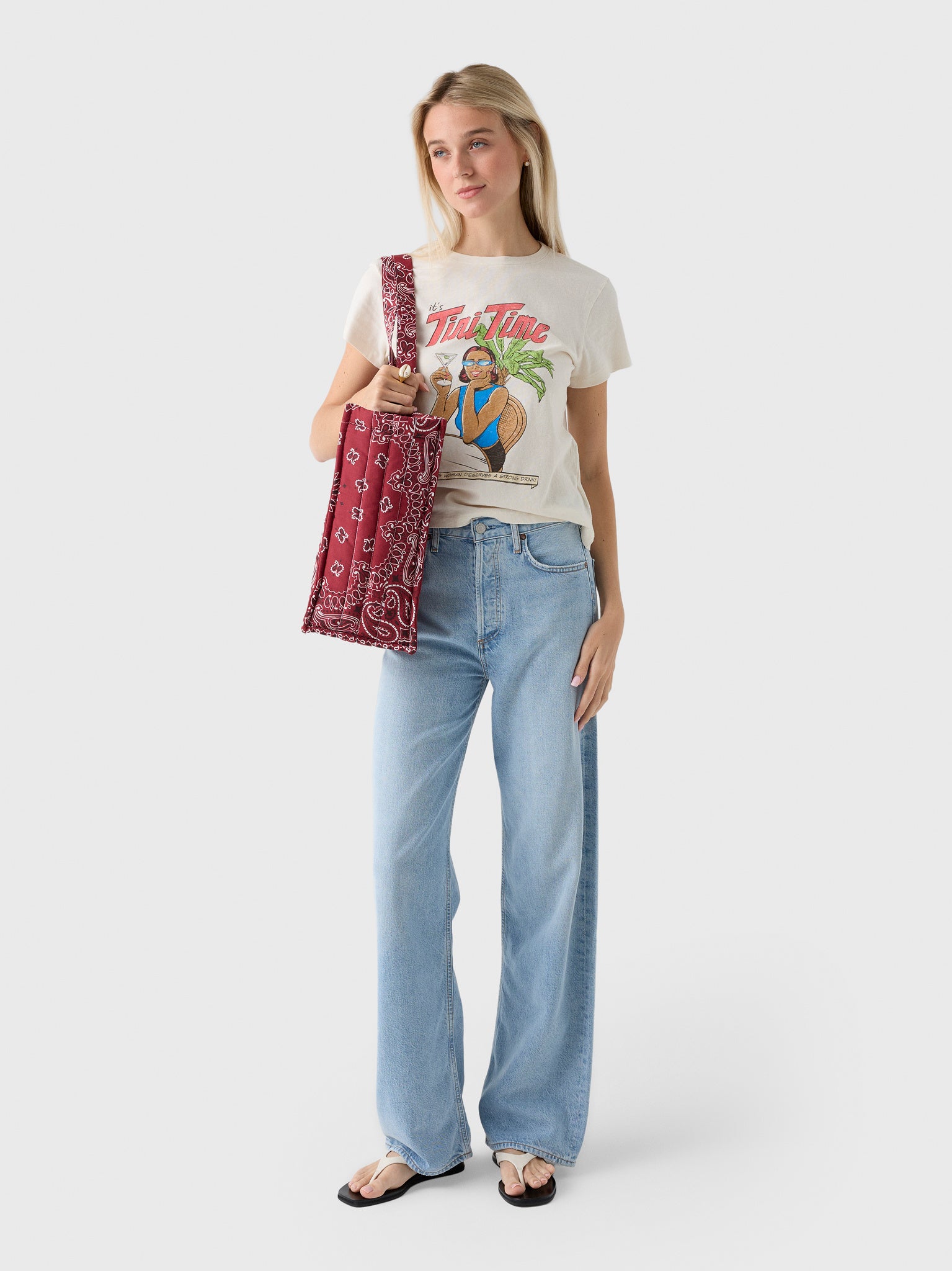 Re/Done Women's Tini Time Classic Tee - Saint Bernard