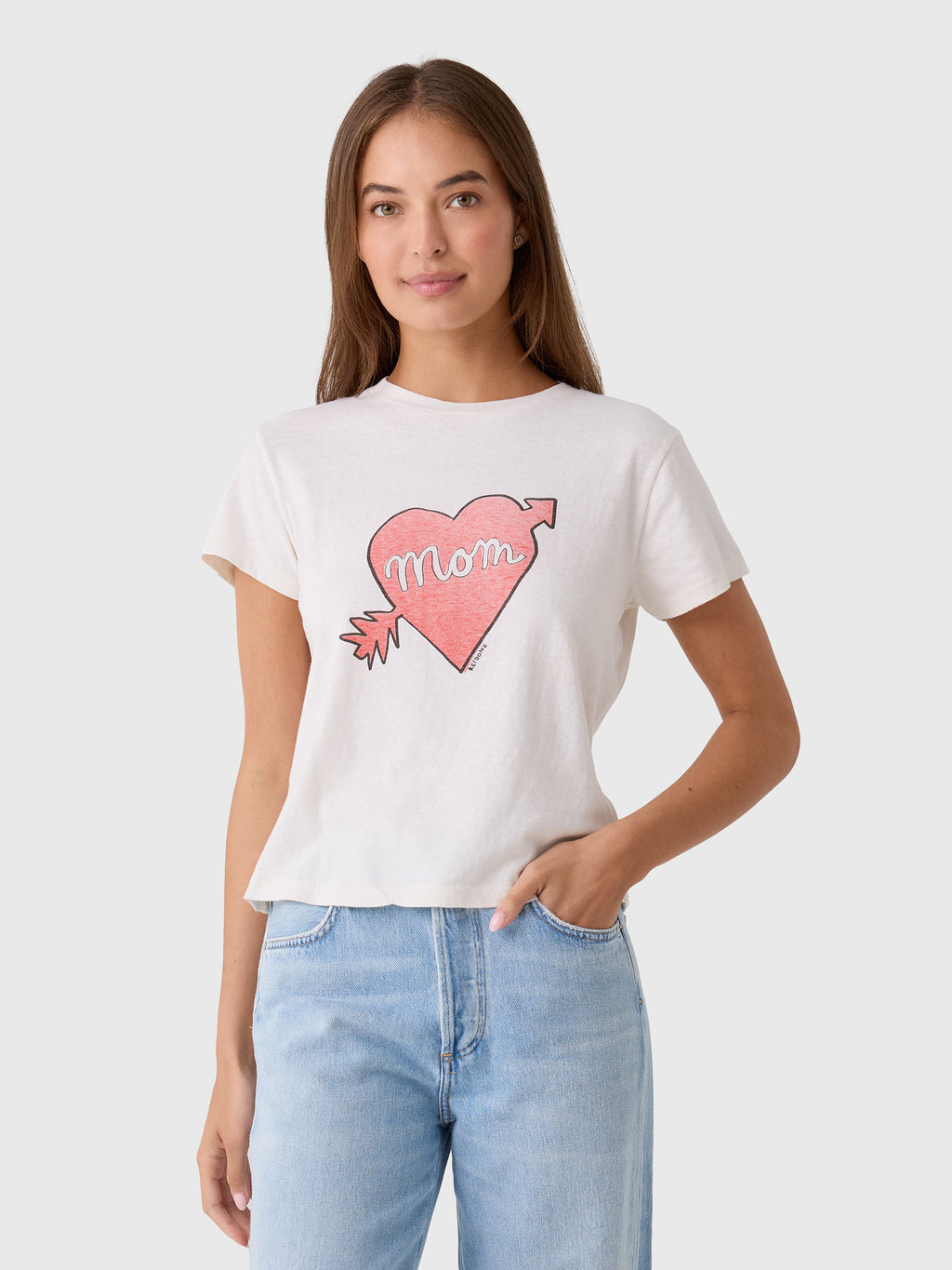 Re/Done Women's Mom Classic Tee - Saint Bernard