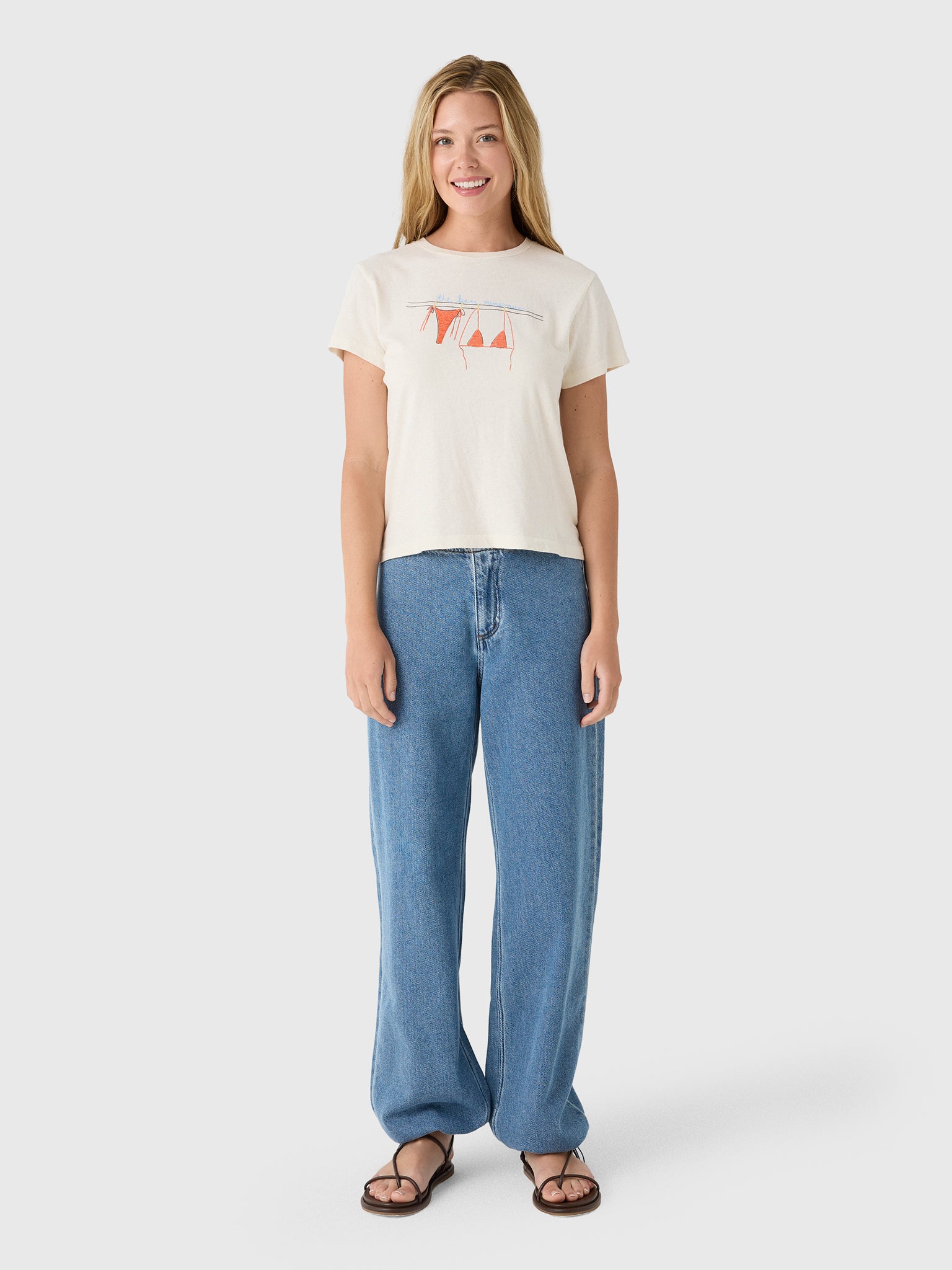 Re/Done Women's Bare Minimum Classic Tee - Saint Bernard