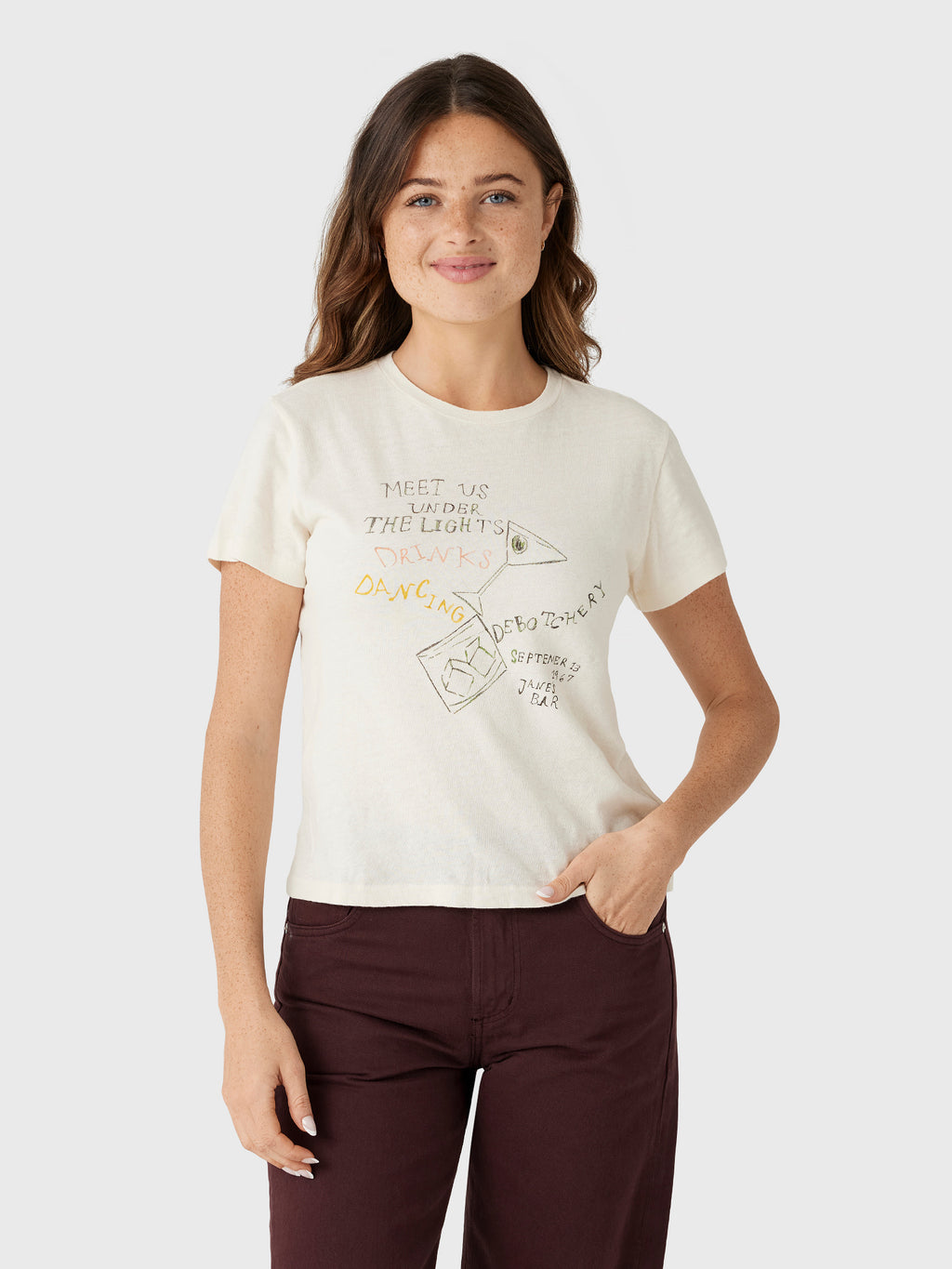Re/Done Women's Janes Bar Classic Tee - Saint Bernard