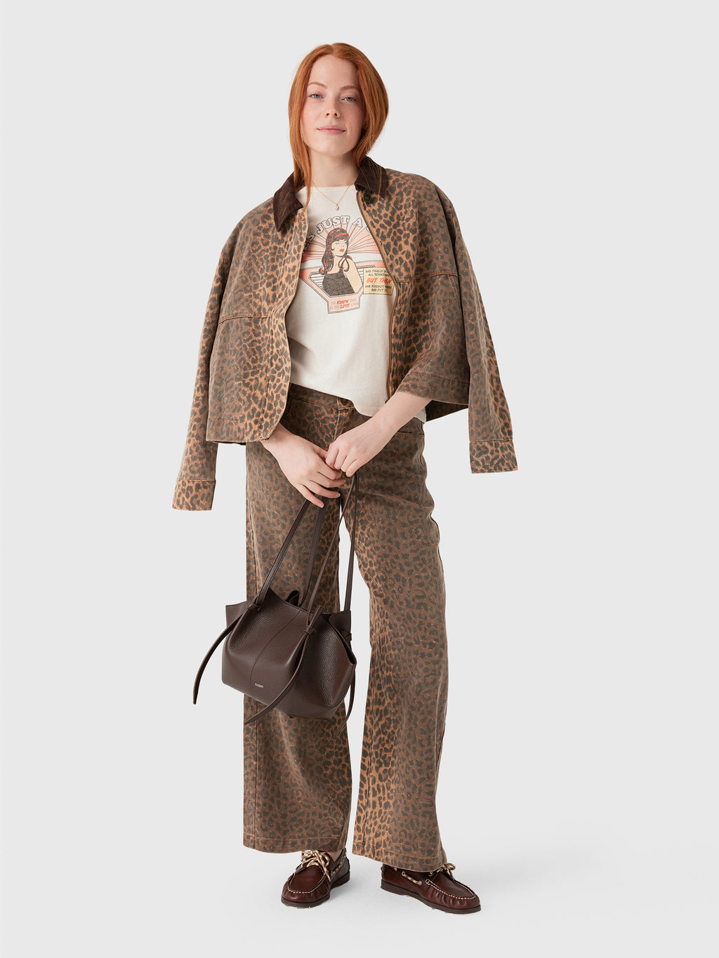Re/Done Women's Just A Girl Classic Tee - Saint Bernard