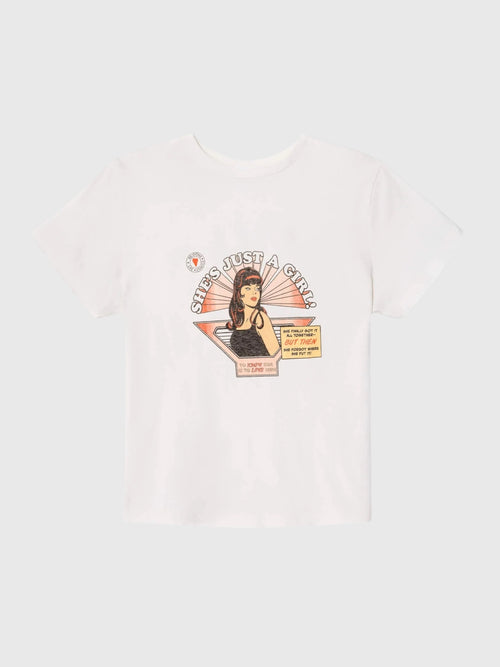 Re/Done Women's Just A Girl Classic Tee - Saint Bernard