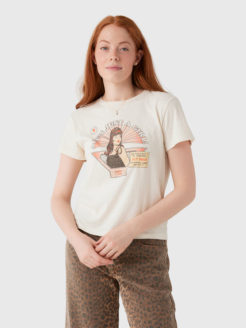Re/Done Women's Just A Girl Classic Tee - Saint Bernard