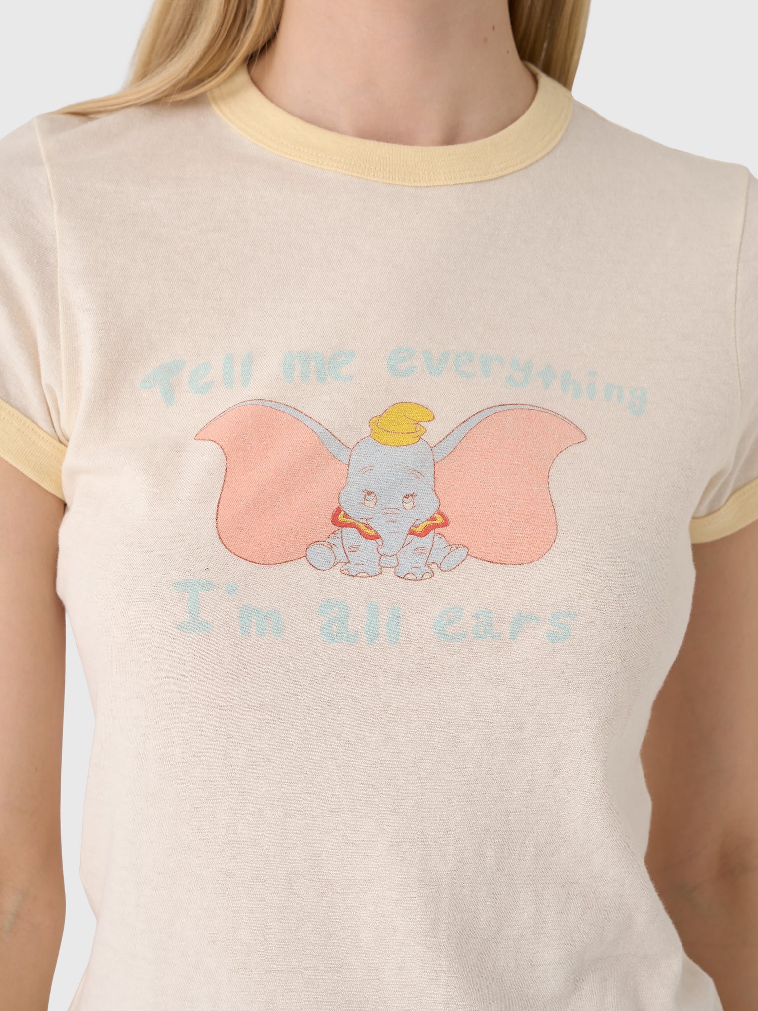 Re/Done Women's Dumbo 60s Slim Ringer Tee - Saint Bernard