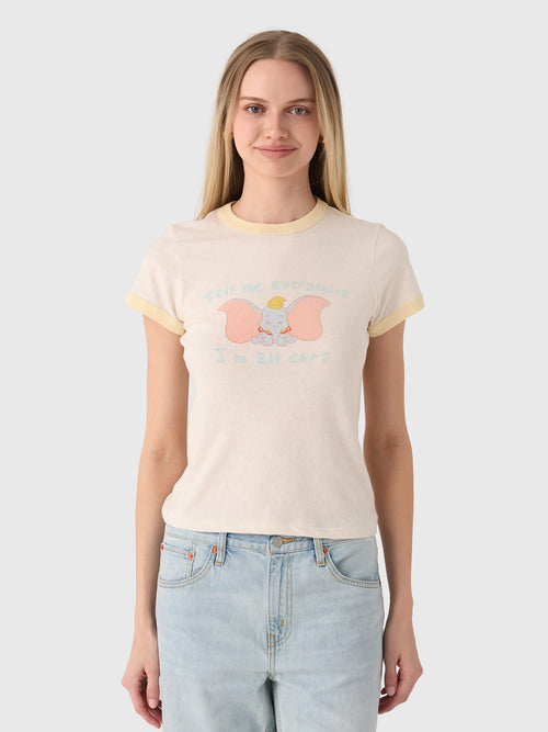 Re/Done Women's Dumbo 60s Slim Ringer Tee