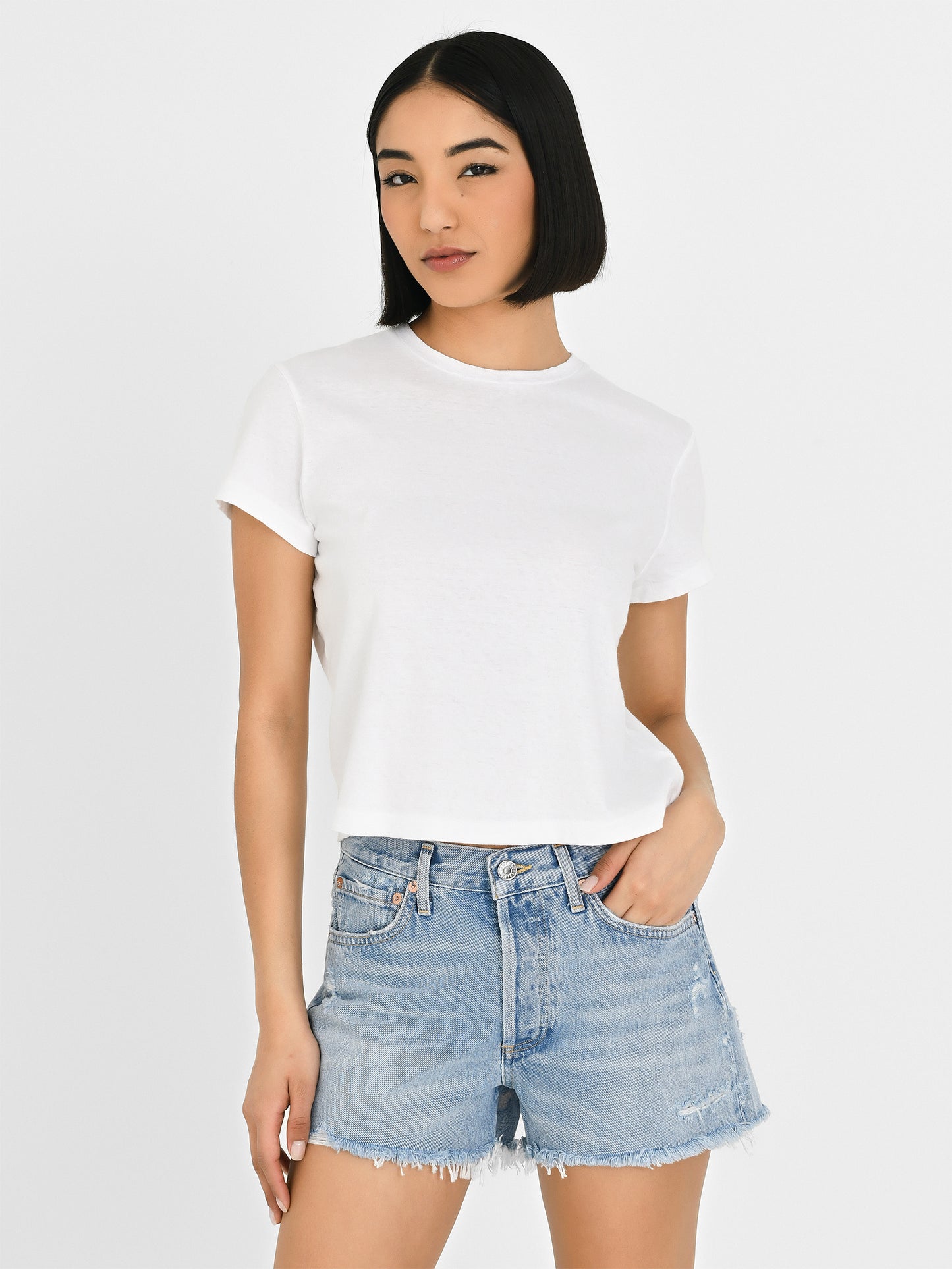 Re/Done Women's Hanes 1950s Boxy Tee