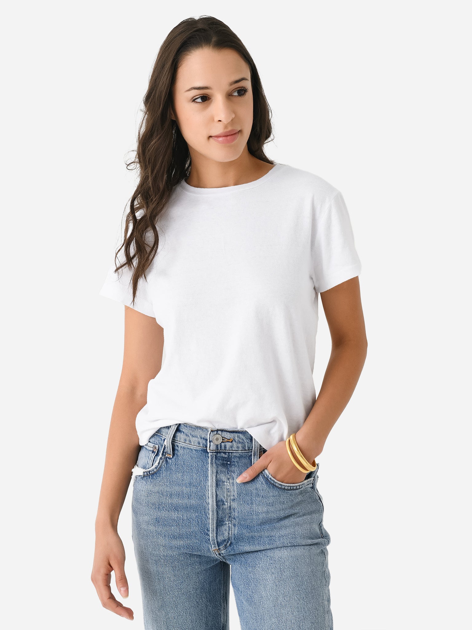 Re/Done Women's Hanes Classic Tee - Saint Bernard