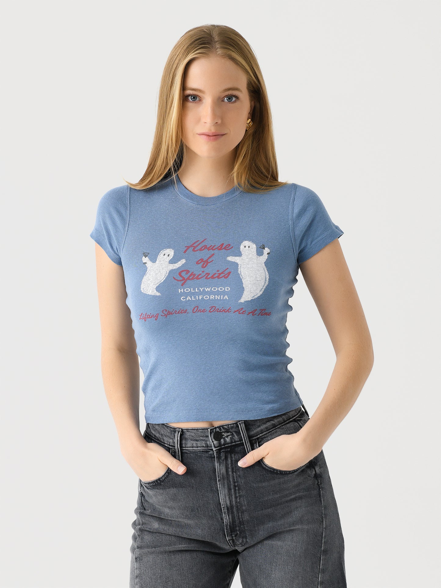 Re/Done Women's House of Spirits 90s Baby Tee - Saint Bernard