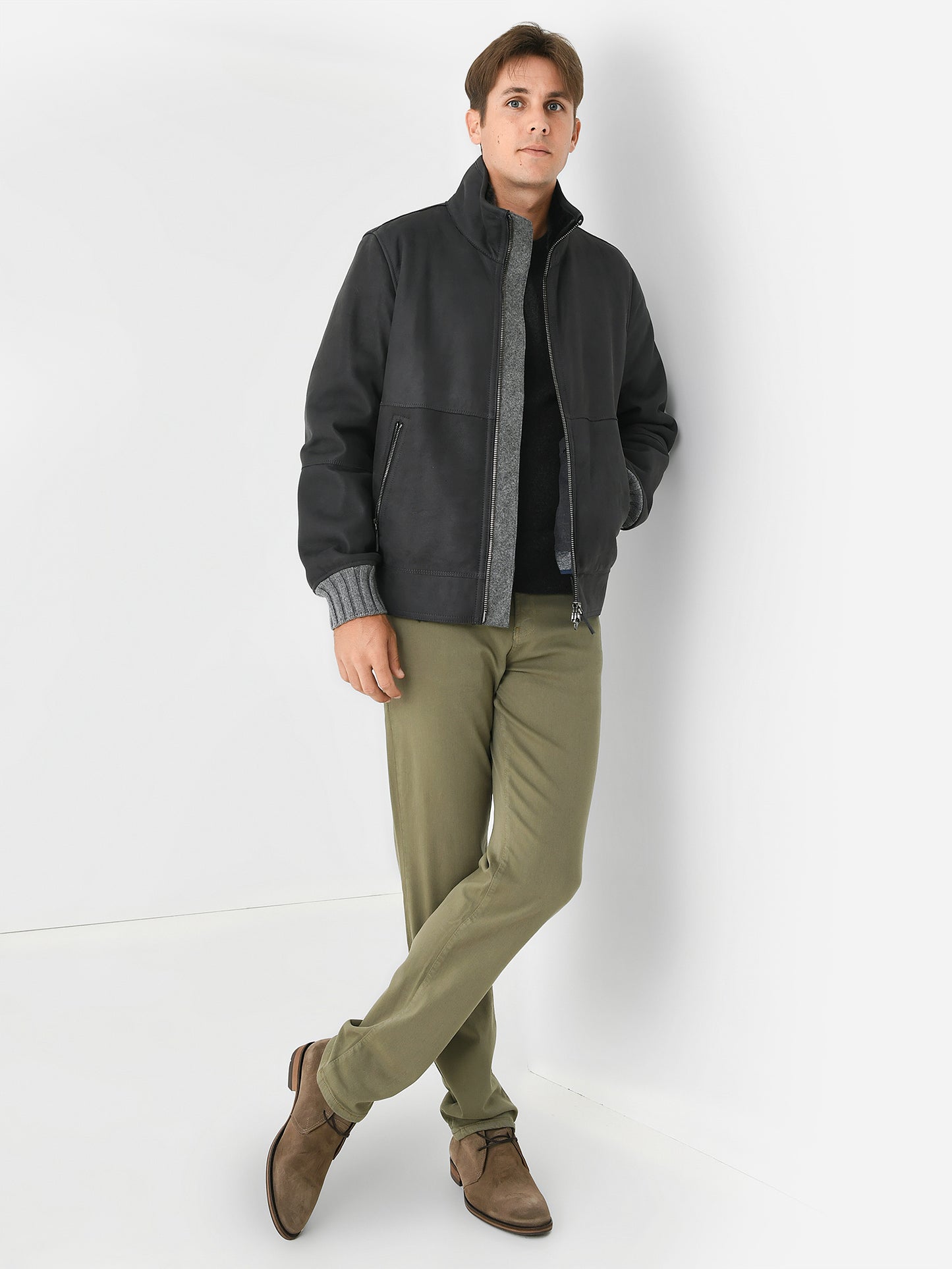 Frauenschuh Men's Alvin Lambskin Jacket - Saint Bernard