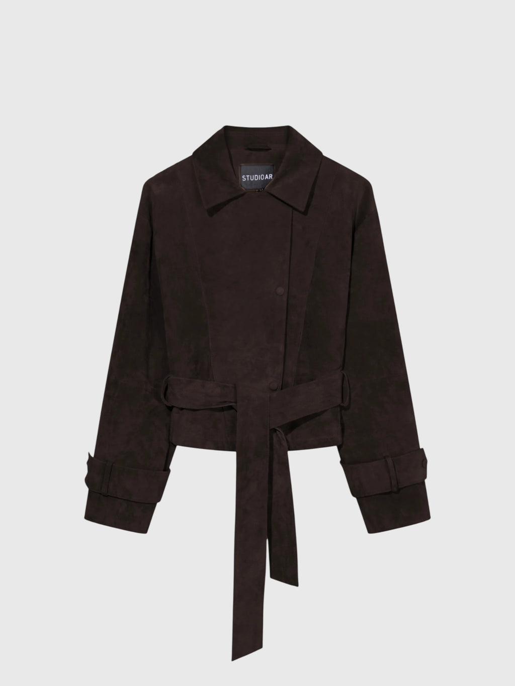Studio AR Women's Gwen Suede Trench Coat - Saint Bernard