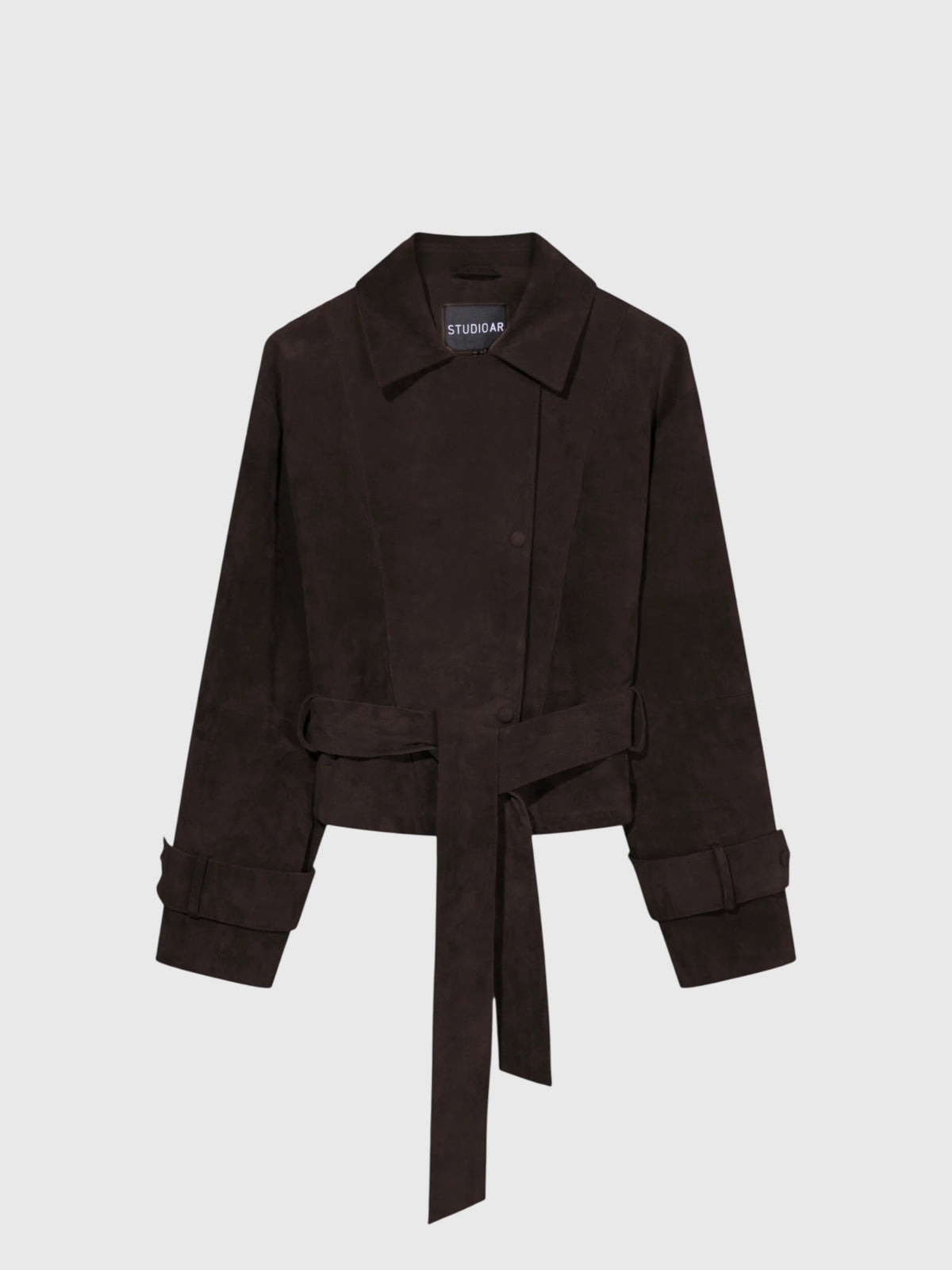 Studio AR Women's Gwen Suede Trench Coat - Saint Bernard