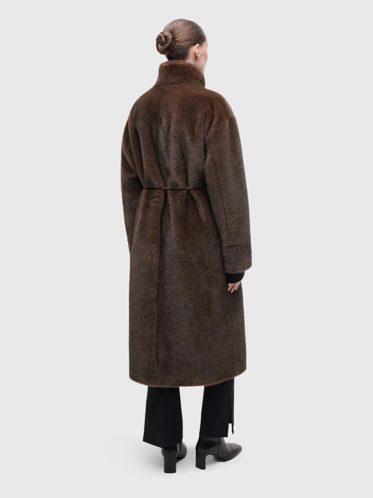Studio AR Women's Freja Long Faux Fur Coat - Saint Bernard
