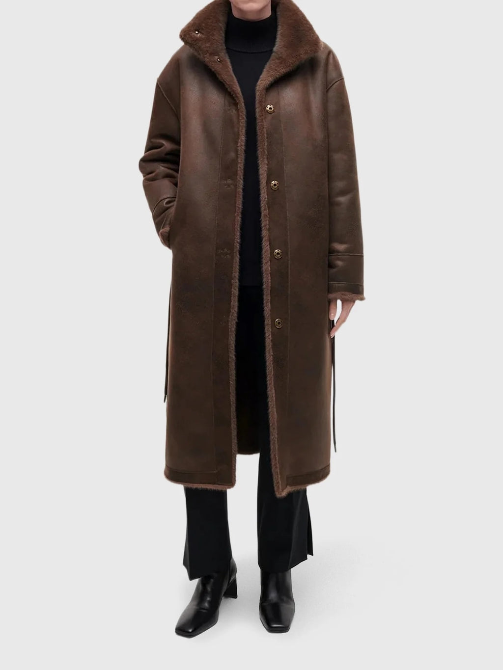 Studio AR Women's Freja Long Faux Fur Coat - Saint Bernard