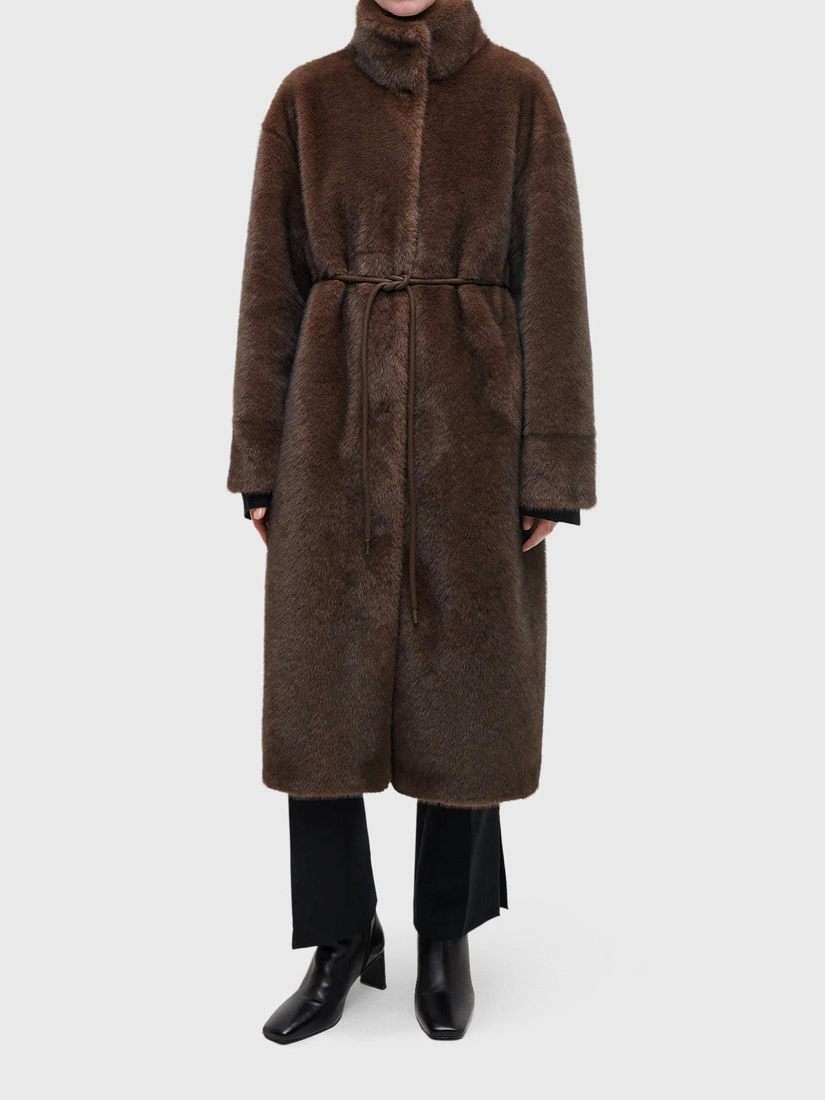 Studio AR Women's Freja Long Faux Fur Coat - Saint Bernard