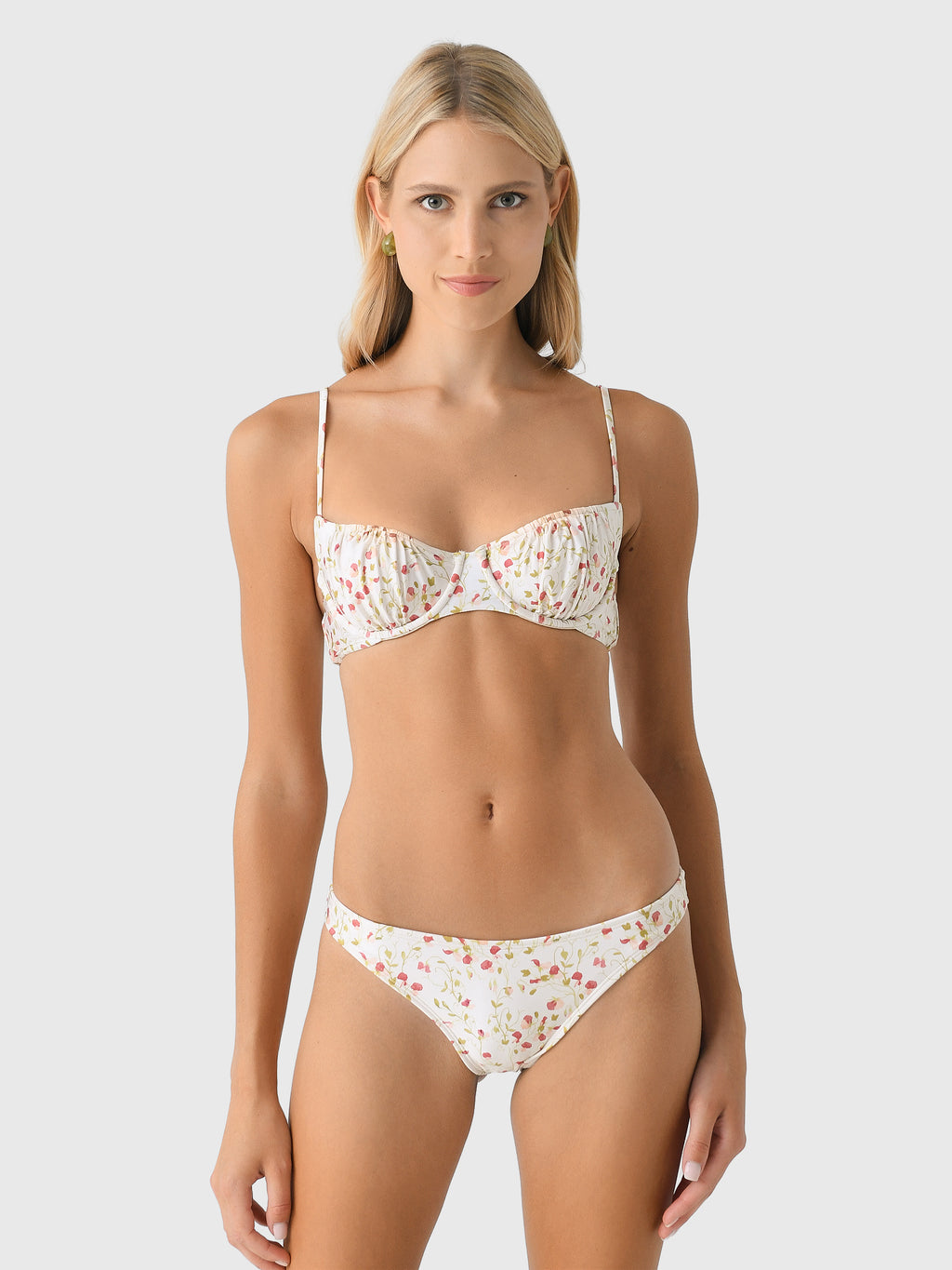 Peony Women's Everlasting Ruched Balconette Bikini Top - Saint Bernard