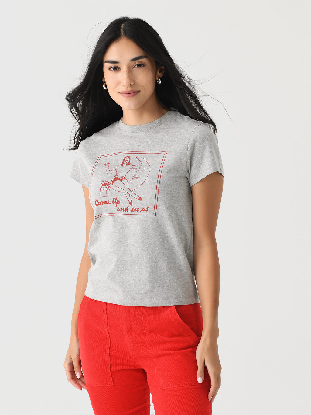 Re/Done Women's Come Up Classic Tee - Saint Bernard