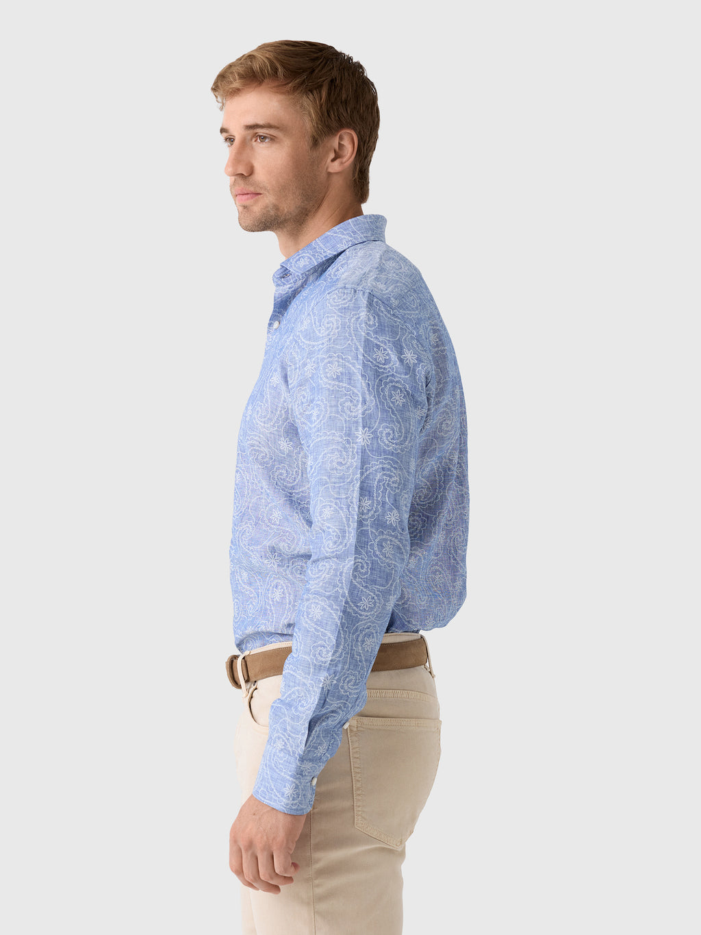 Maria Santangelo Men's Pattern Woven Shirt - Saint Bernard