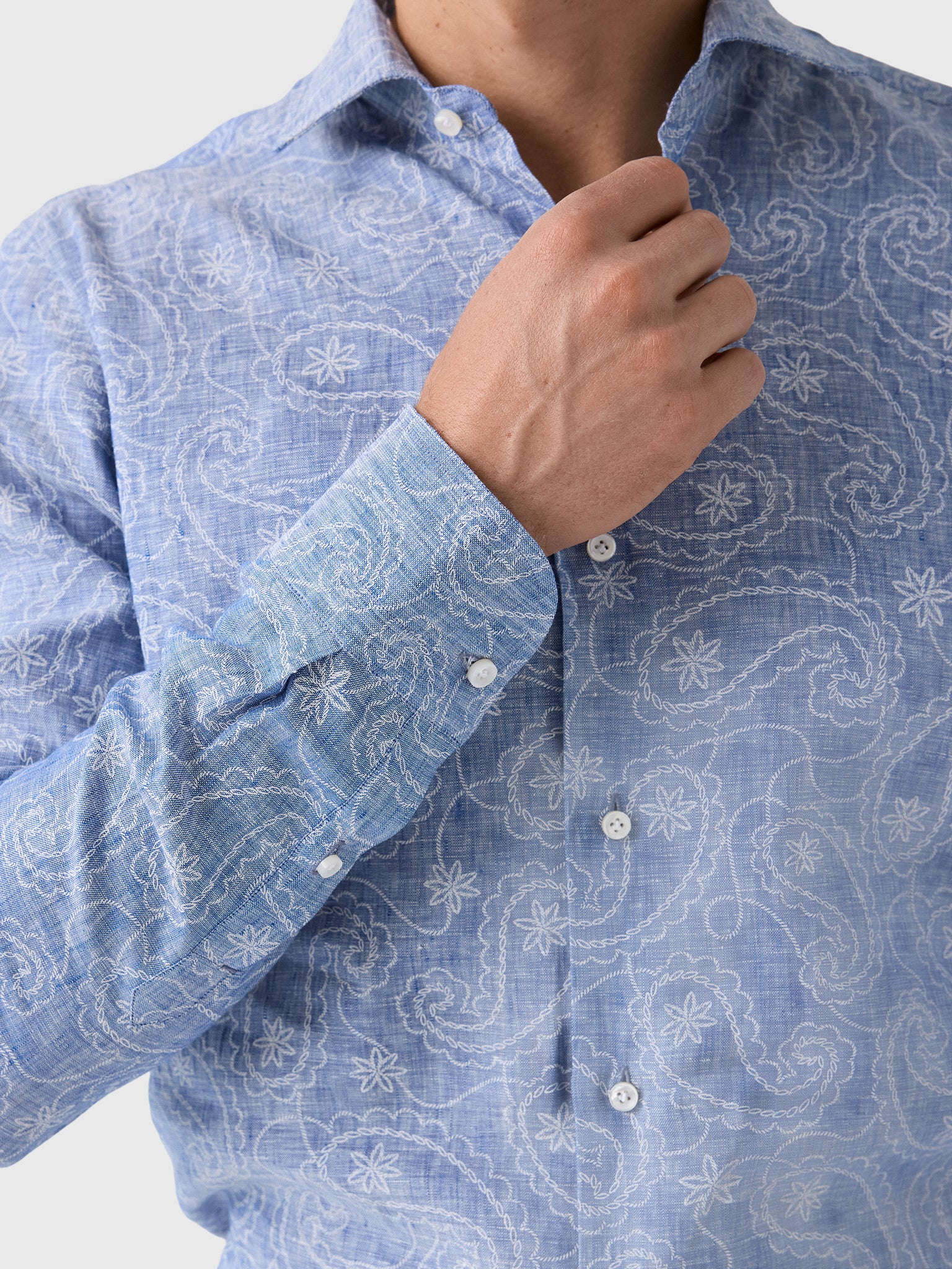 Maria Santangelo Men's Pattern Woven Shirt - Saint Bernard