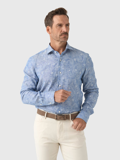 Maria Santangelo Men's Pattern Woven Shirt
