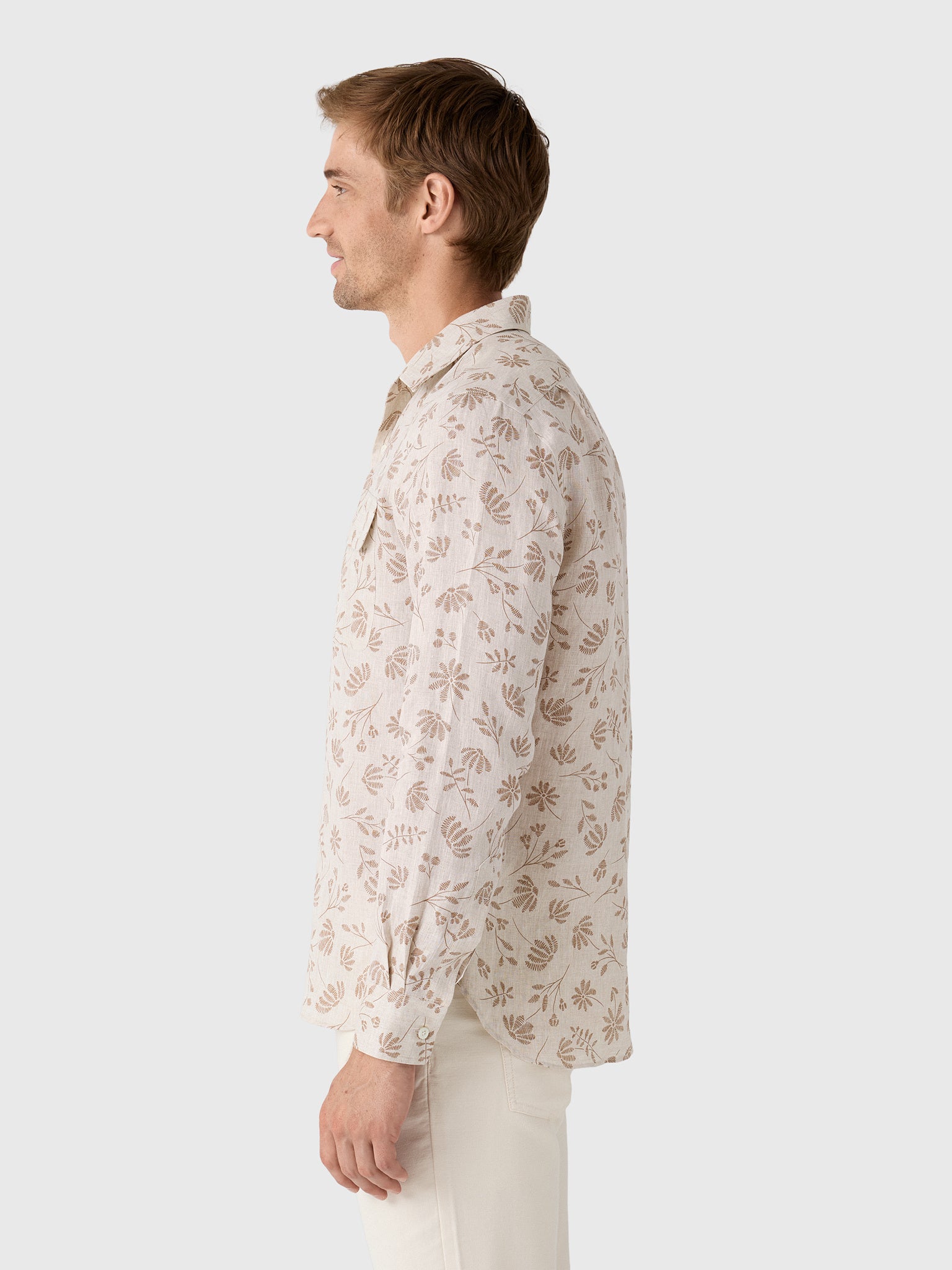 Maria Santangelo Men's Pattern Woven Camp Shirt - Saint Bernard