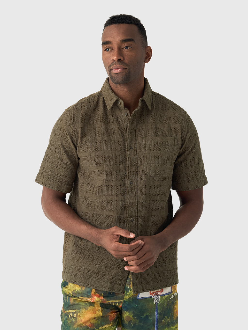 Les Deux Men's Charlie Short Sleeve Shirt - Saint Bernard