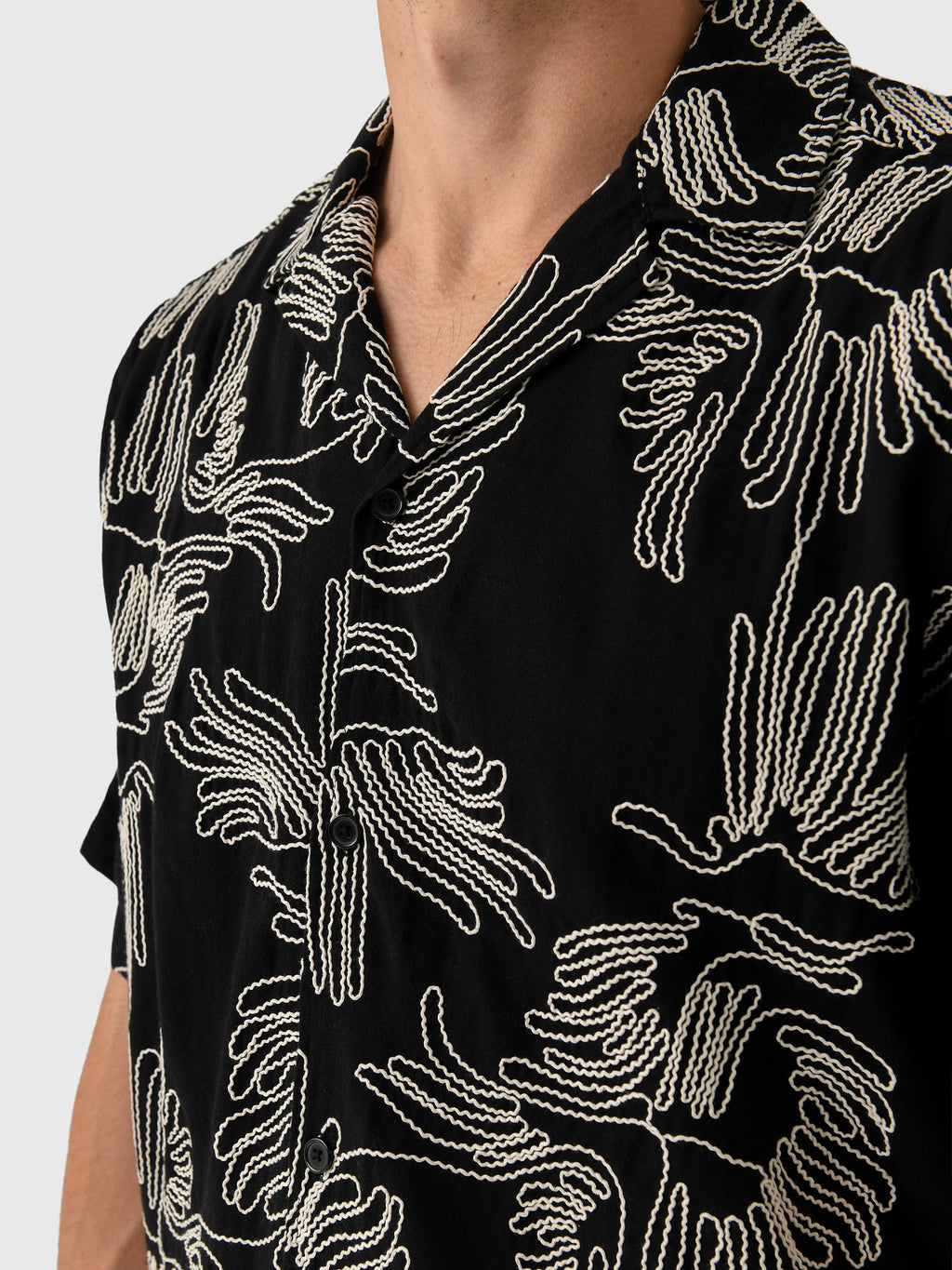 Les Deux Men's Liam Flower Short-Sleeve Shirt - Saint Bernard